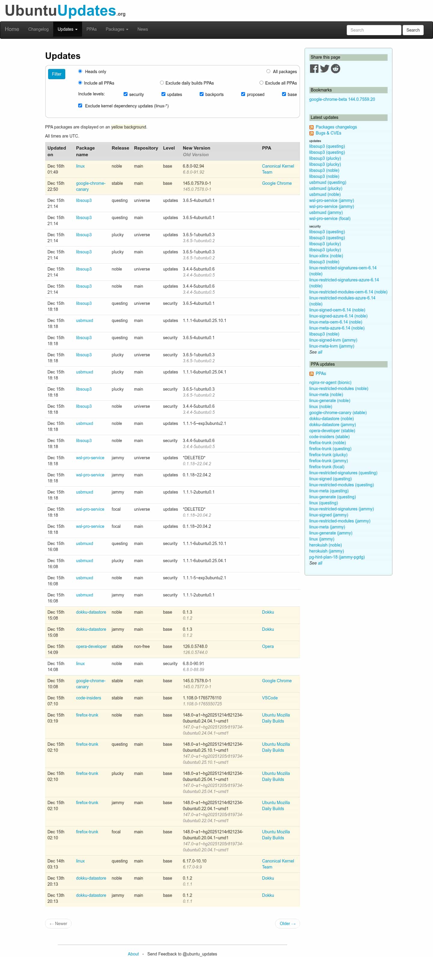 Latest website image capture