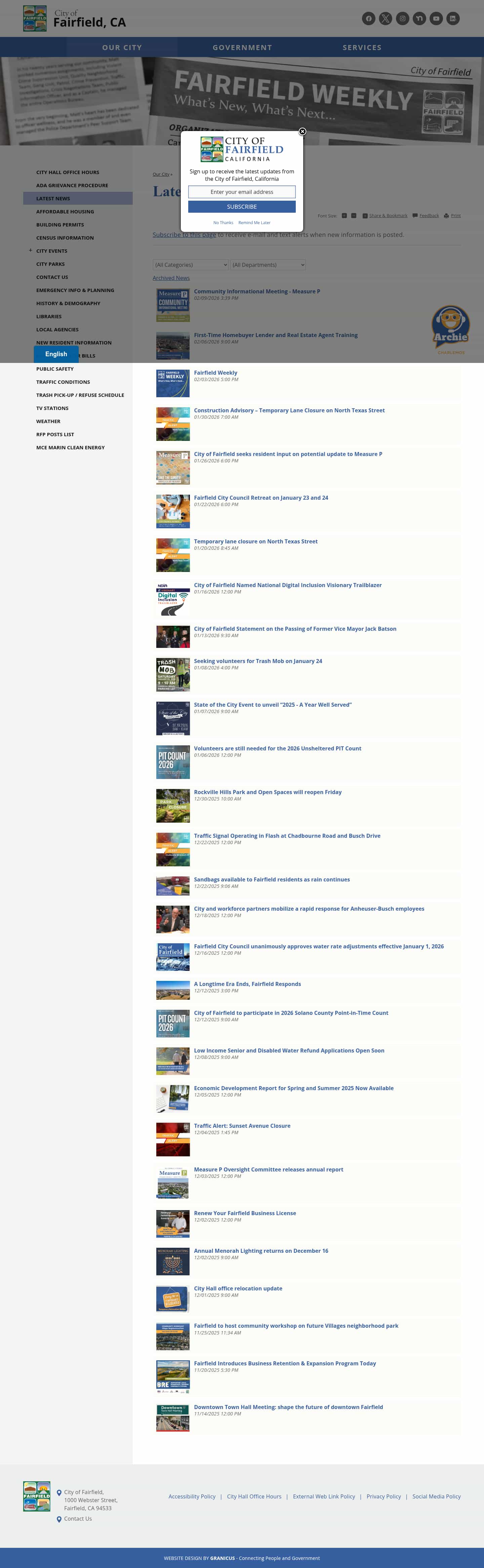 Latest website image capture