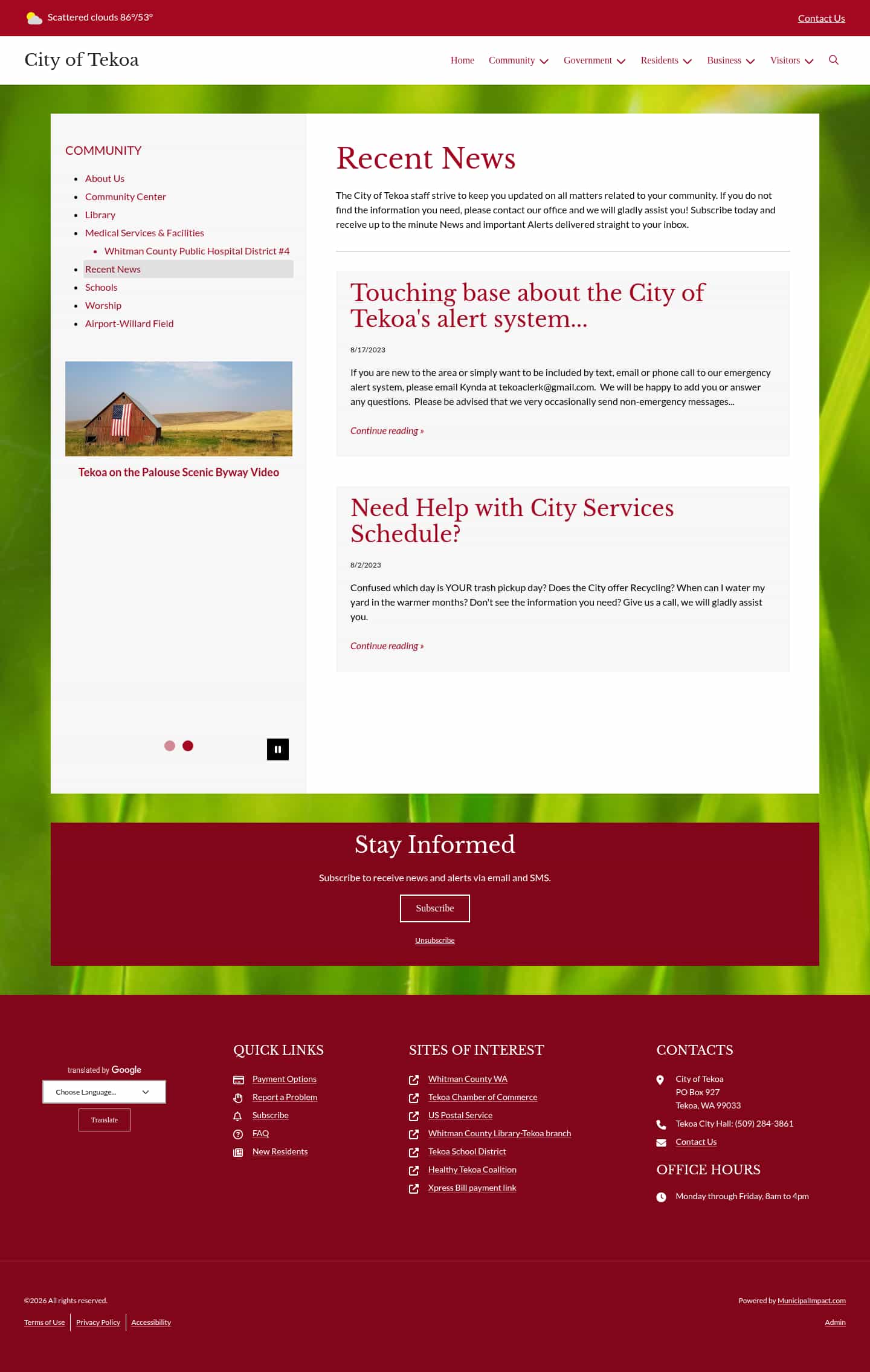 Latest website image capture