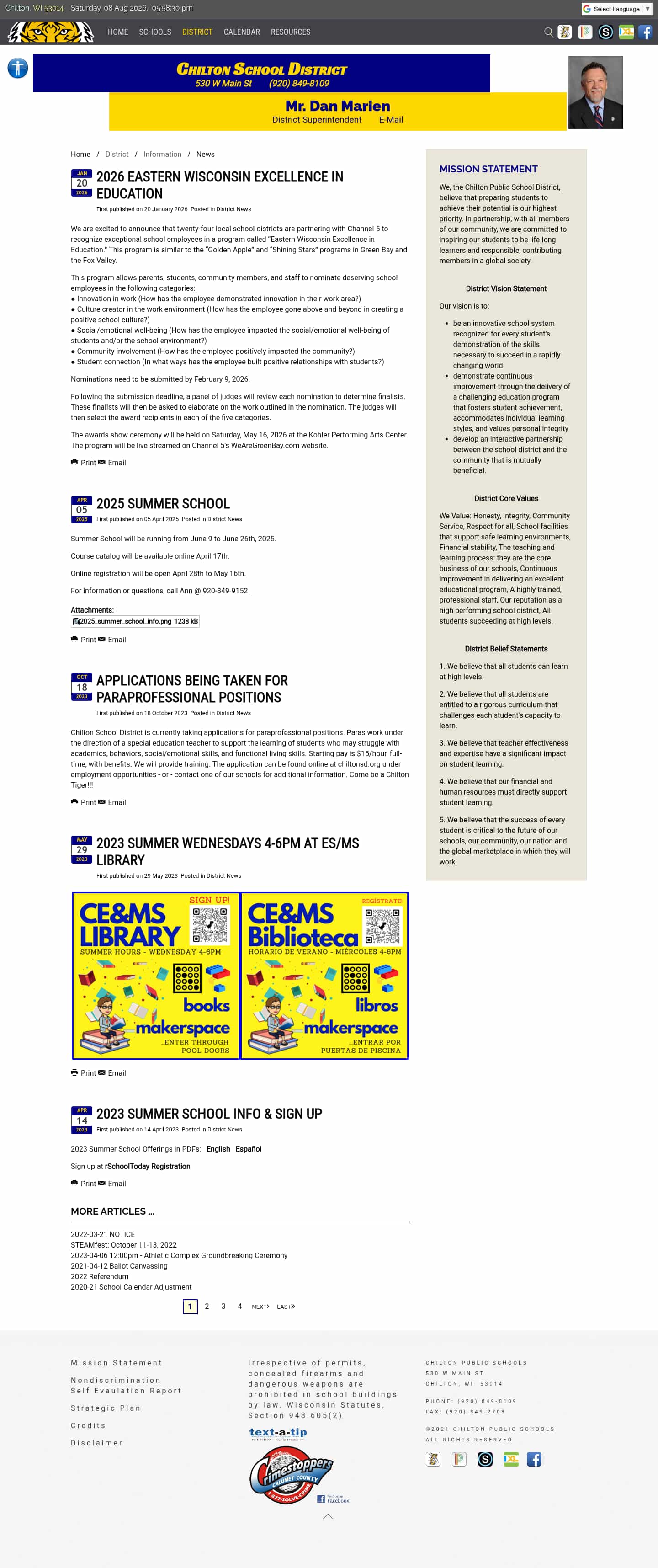 Latest website image capture