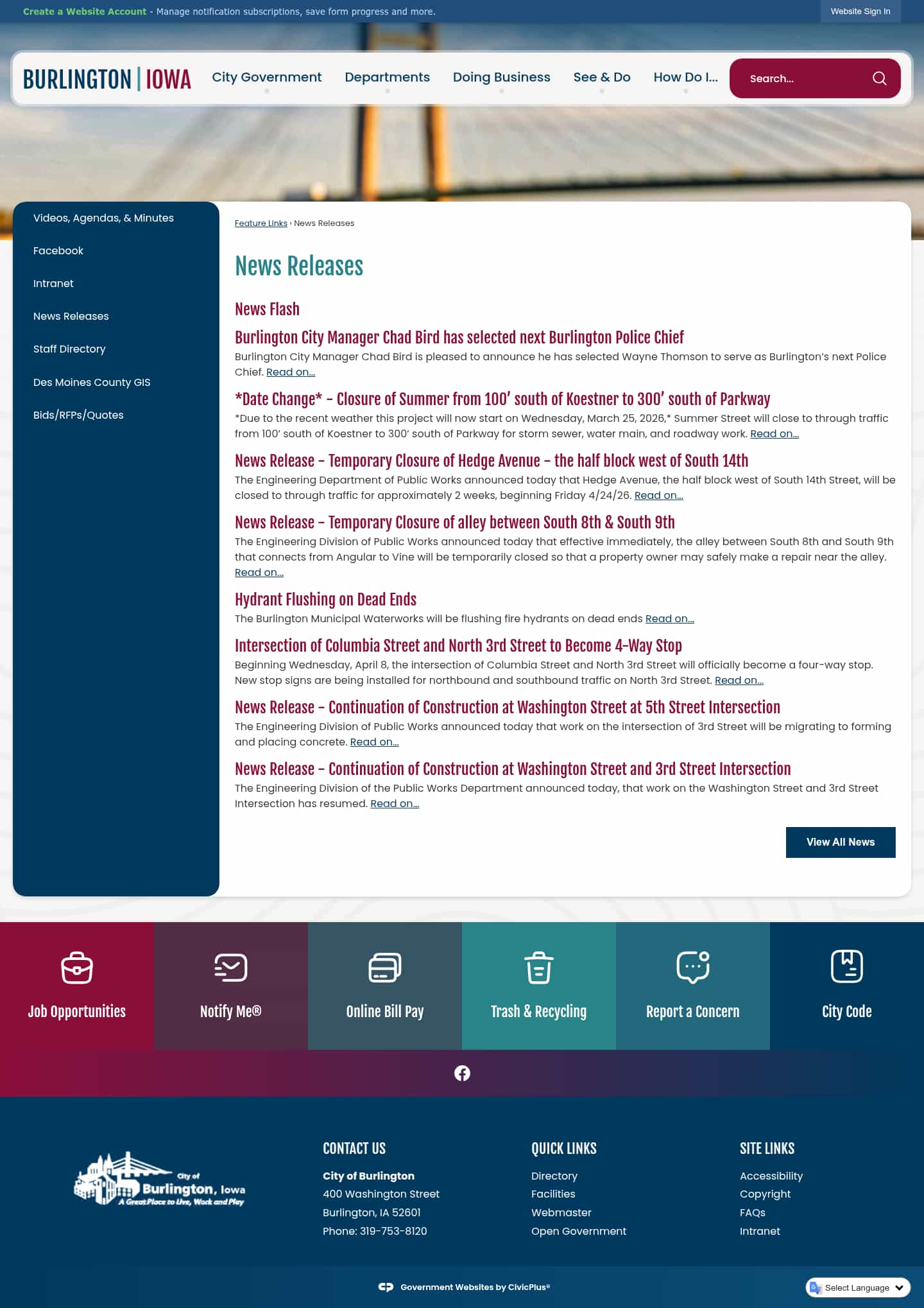 Latest website image capture