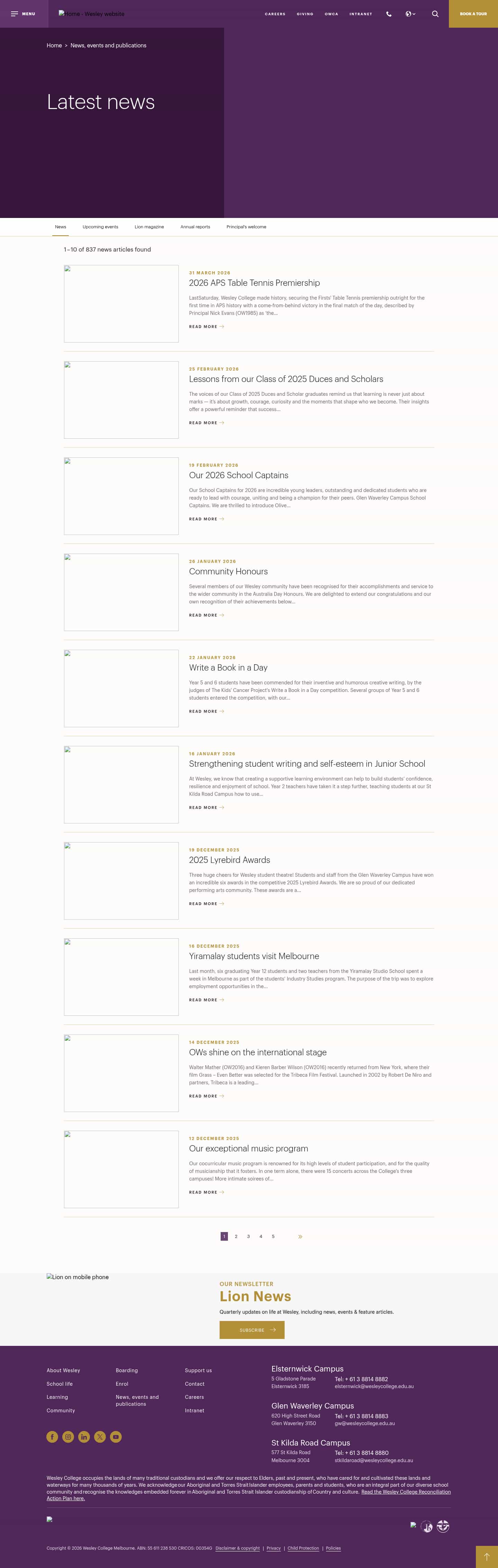 Latest website image capture