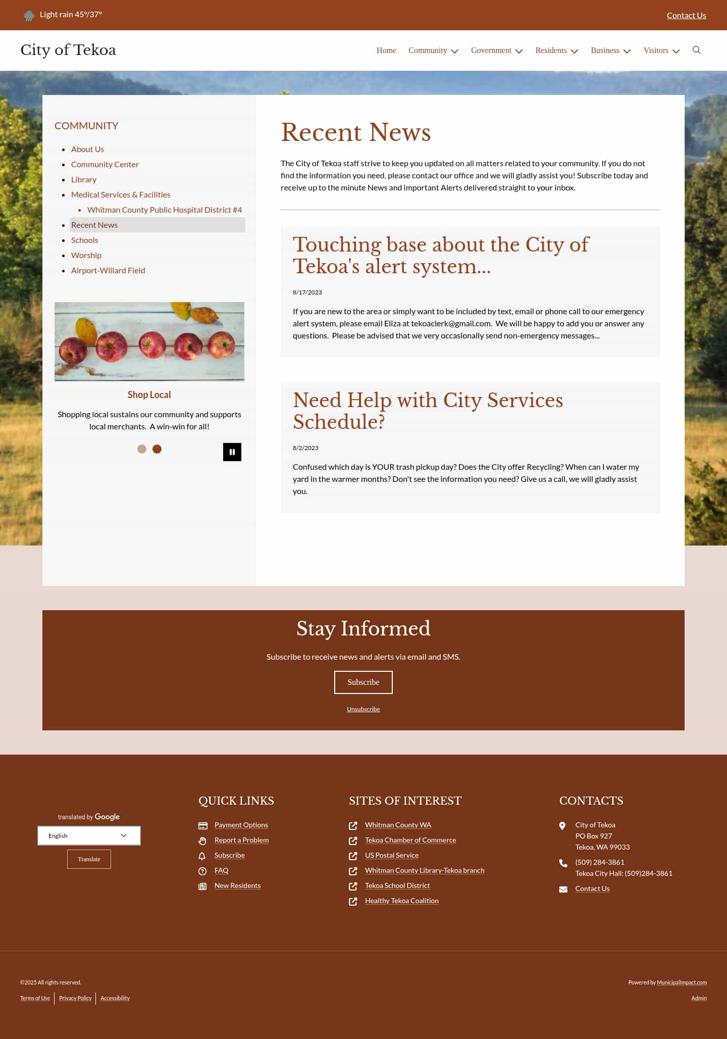 Latest website image capture