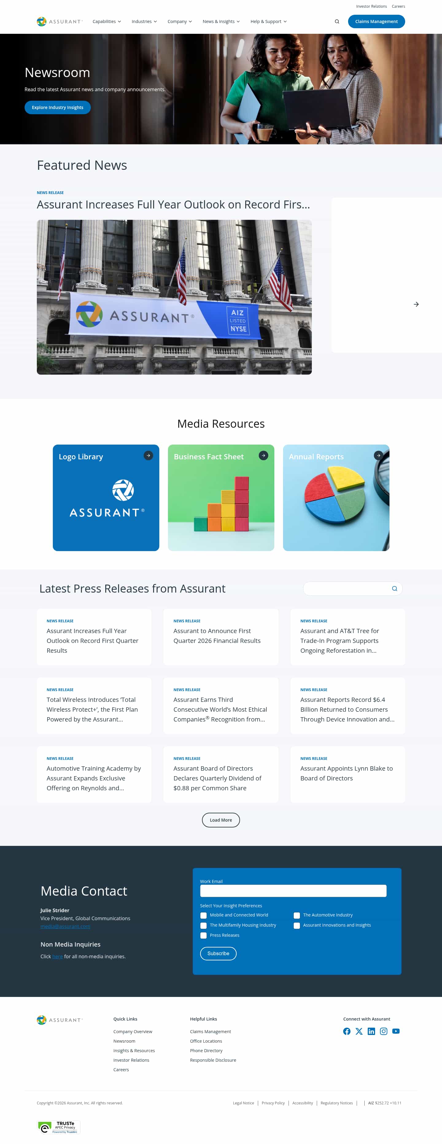 Latest website image capture