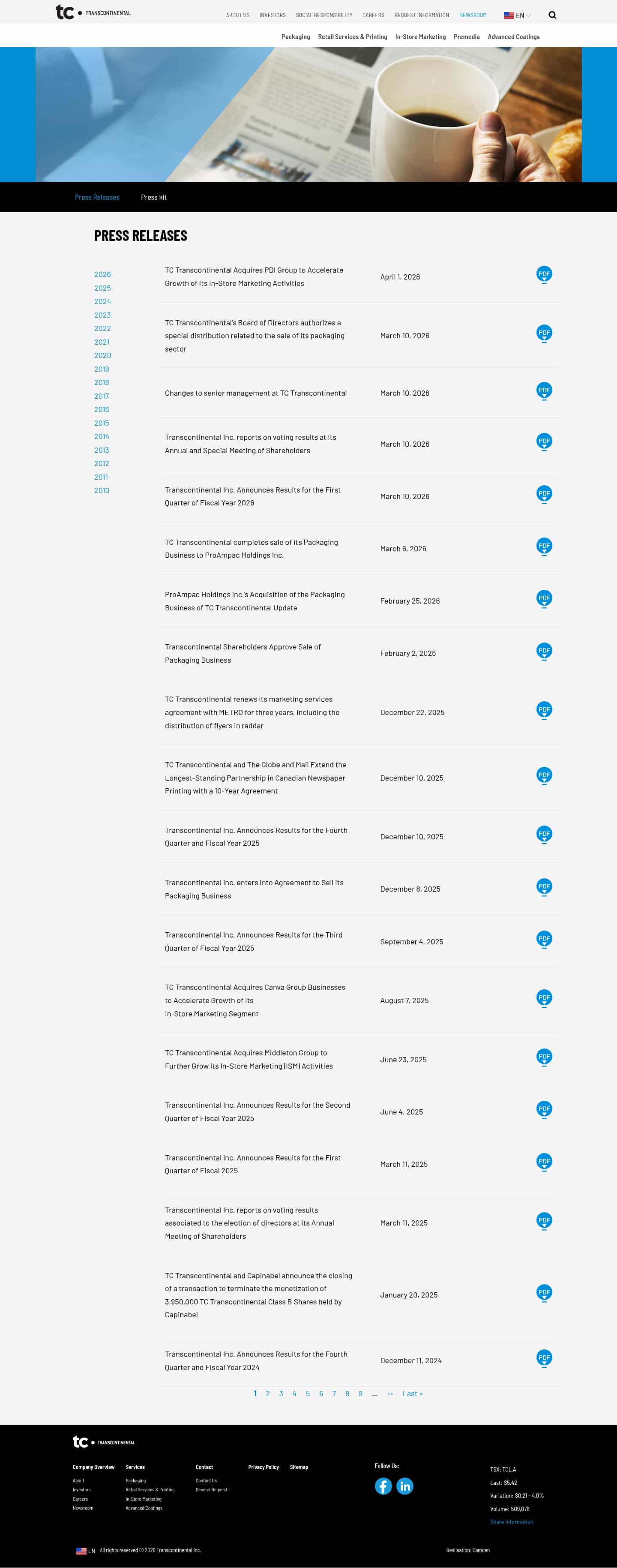 Latest website image capture