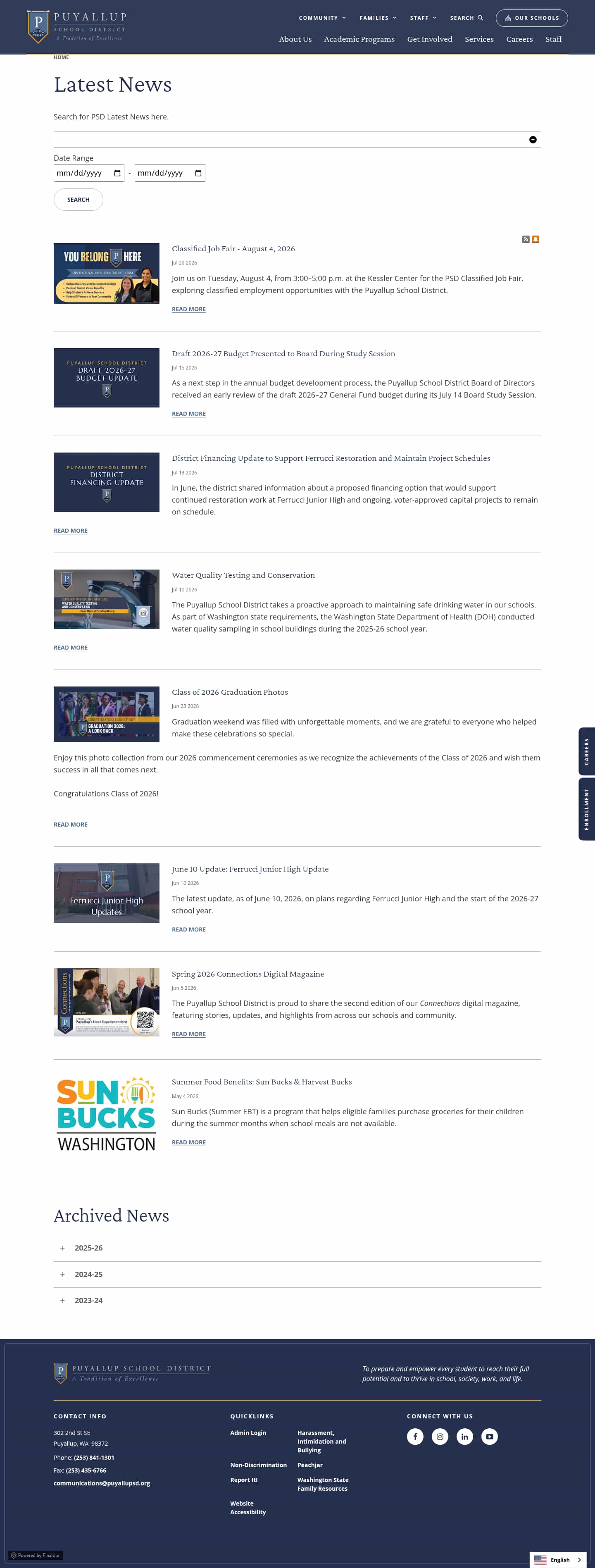 Latest website image capture