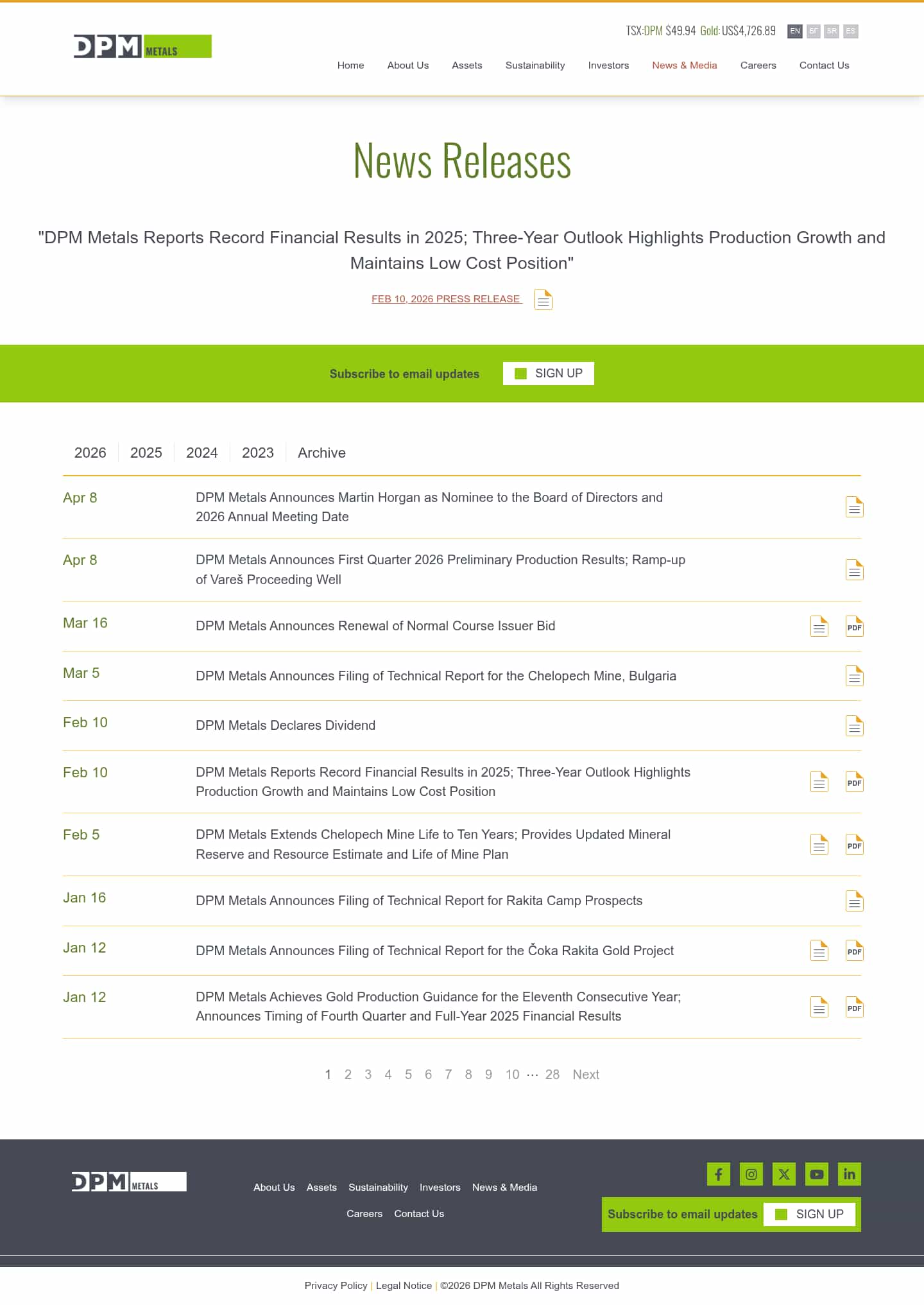 Latest website image capture