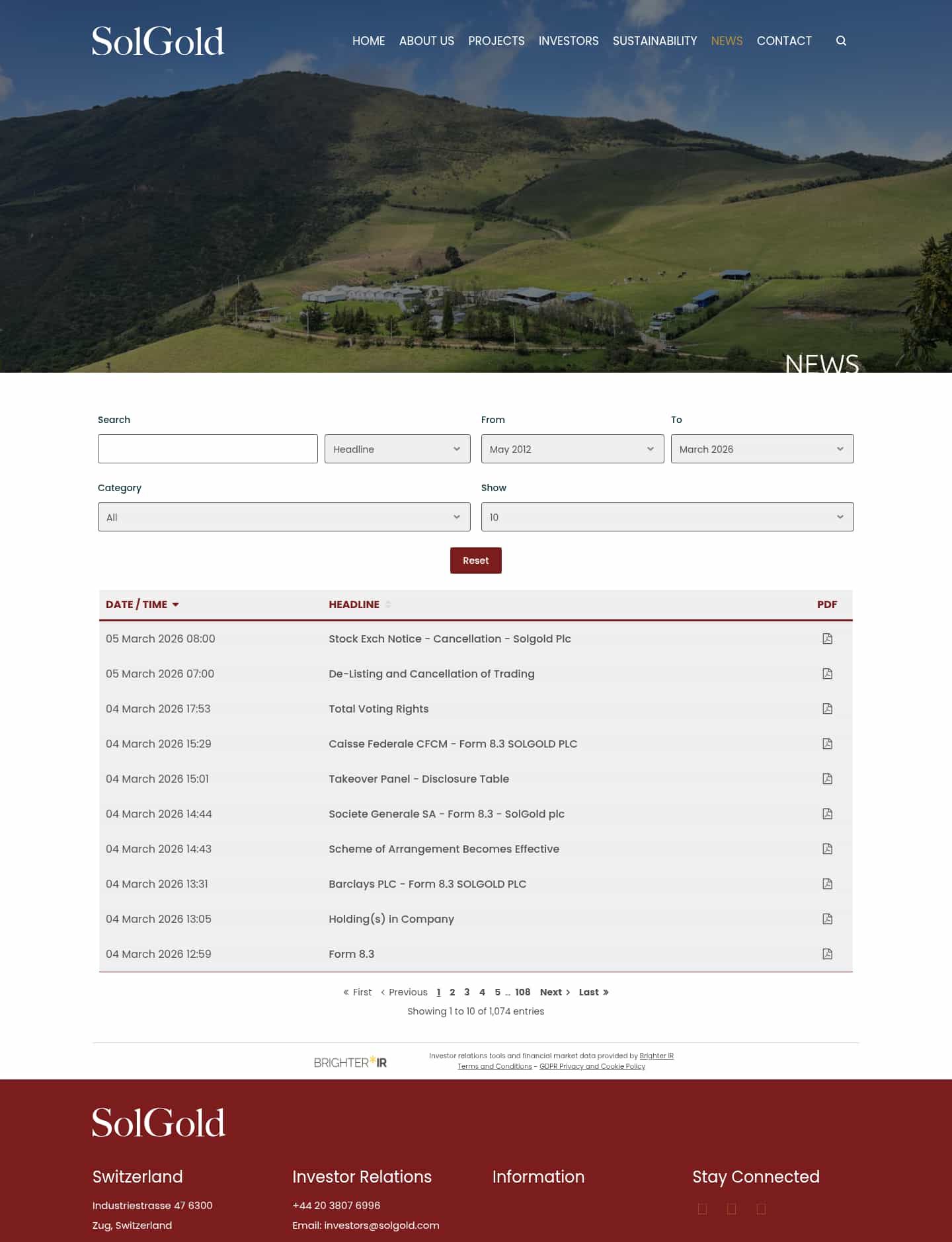 Latest website image capture
