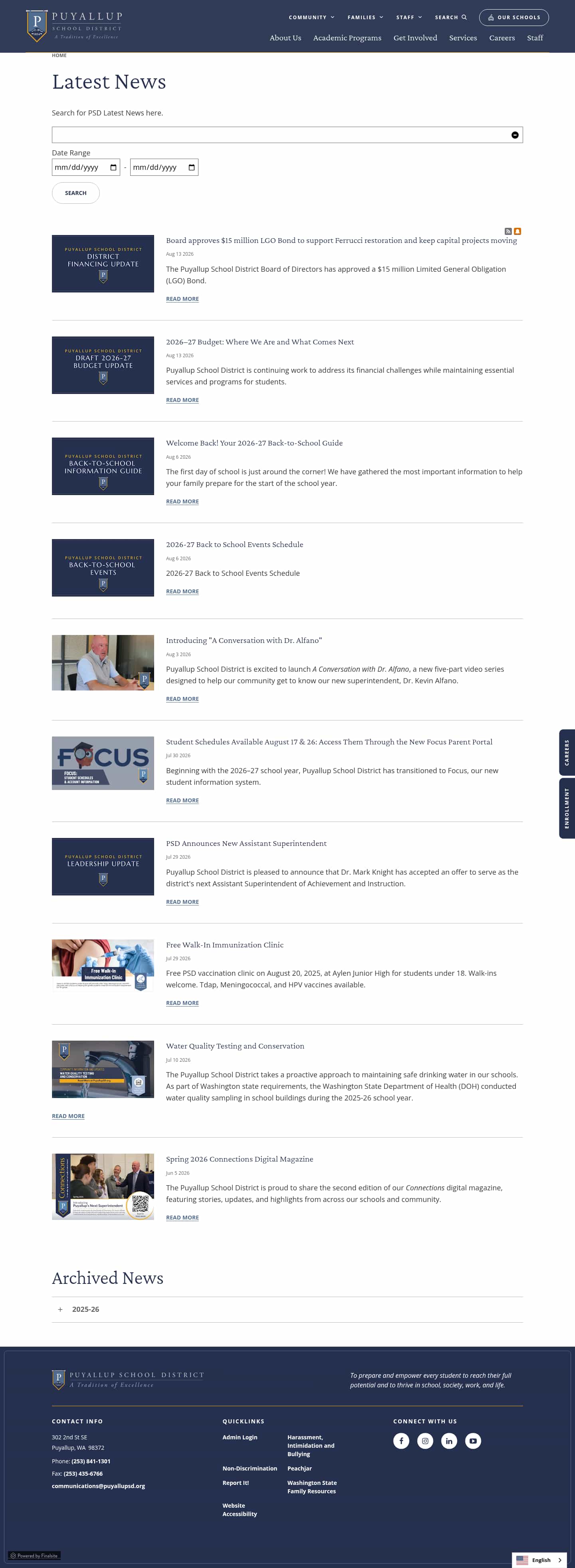 Latest website image capture