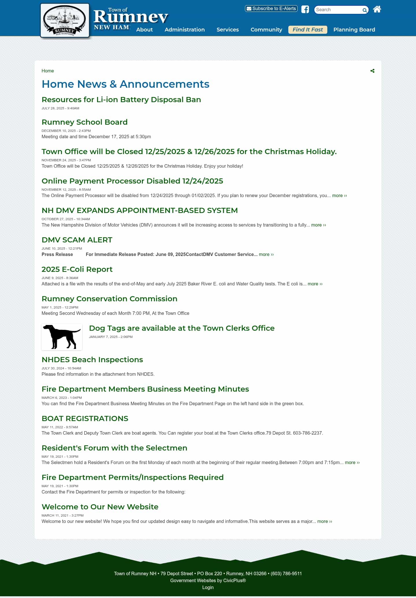 Latest website image capture