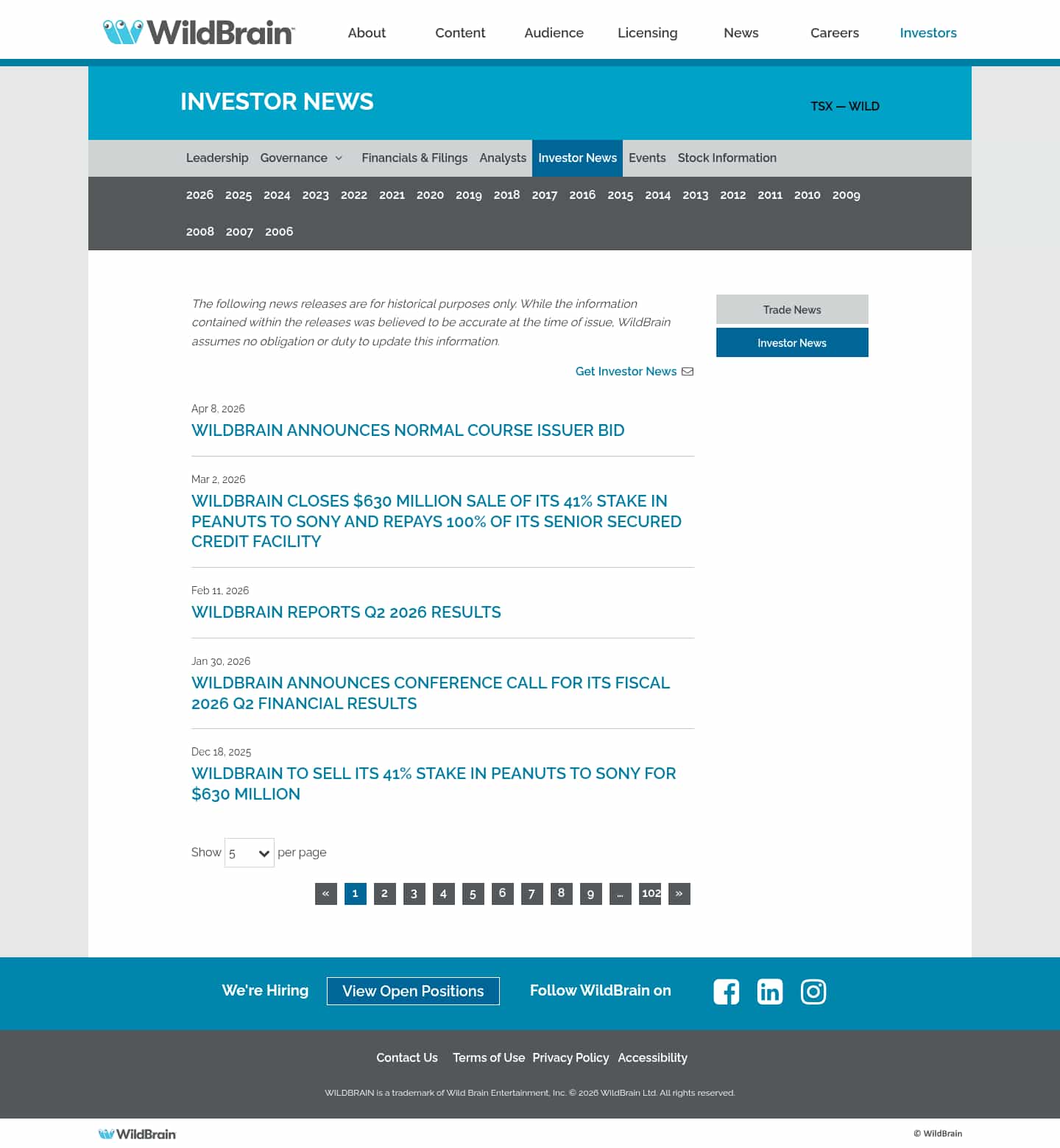 Latest website image capture