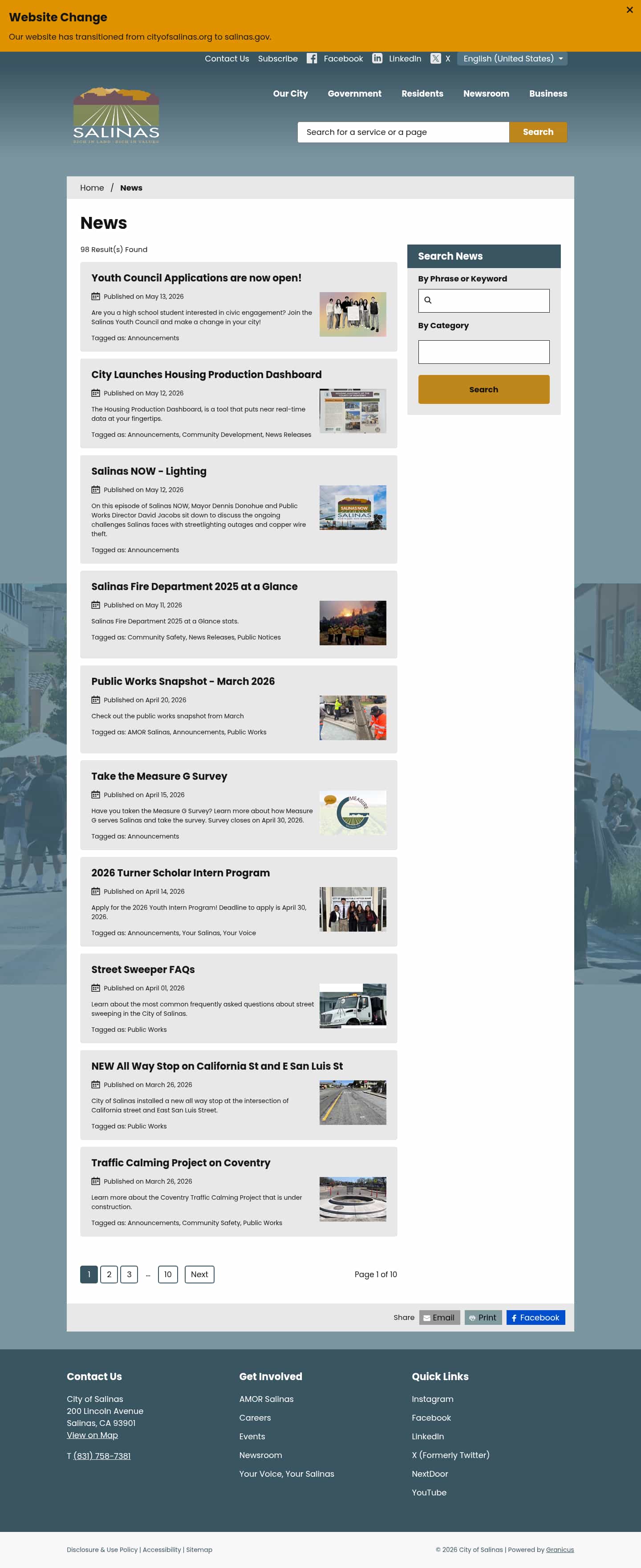 Latest website image capture