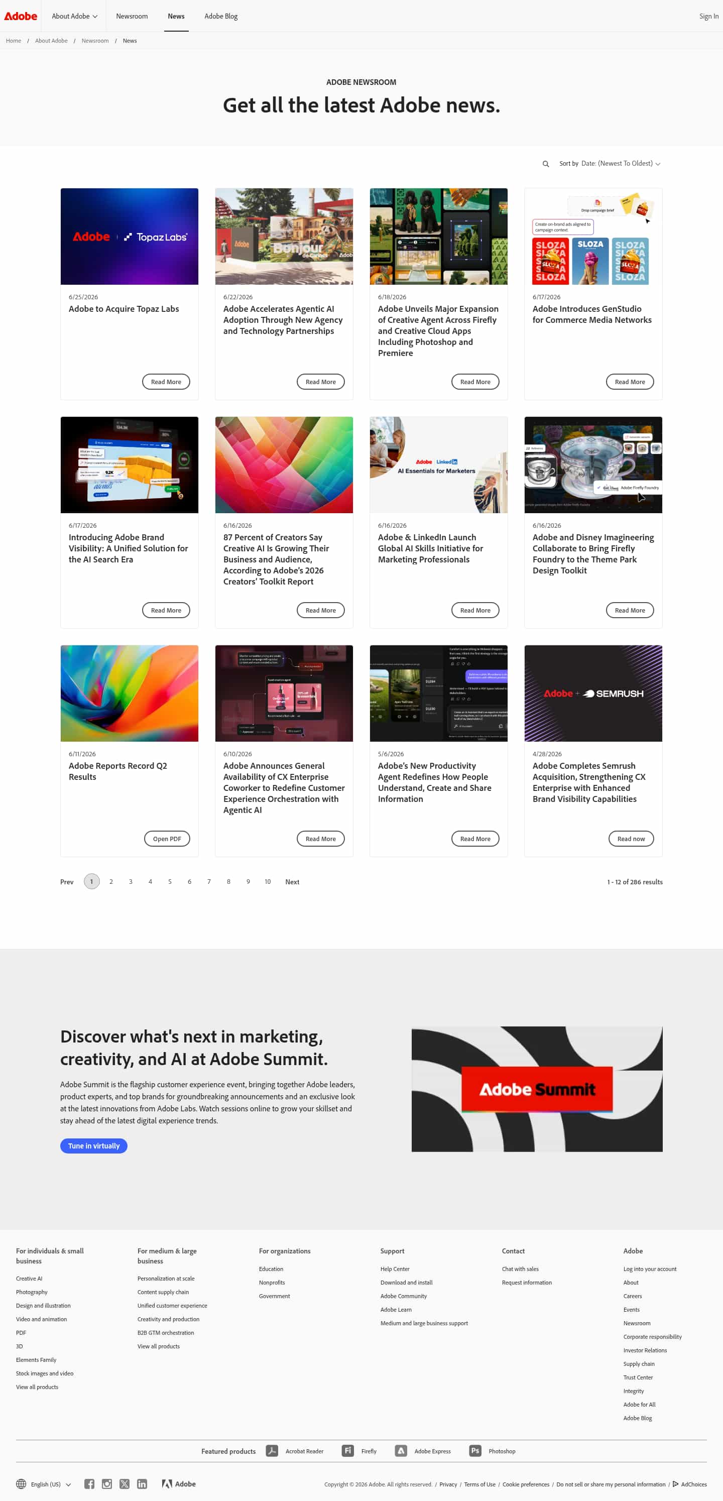 Latest website image capture