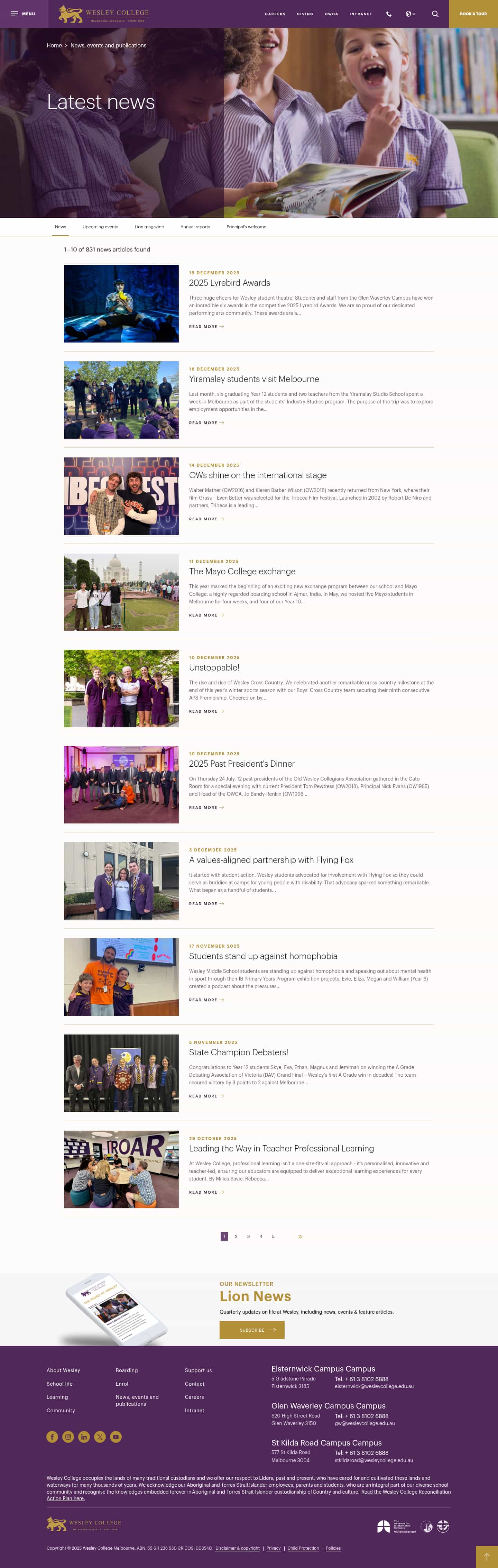 Latest website image capture