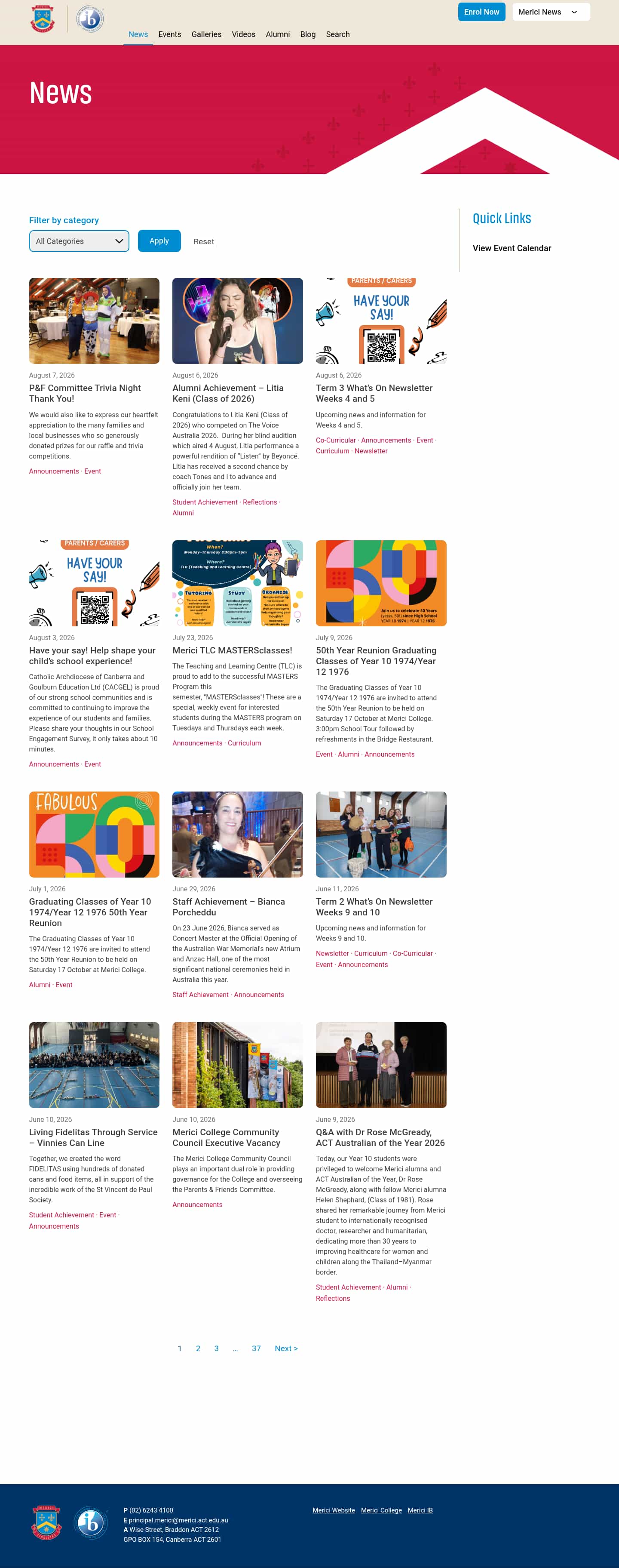 Latest website image capture