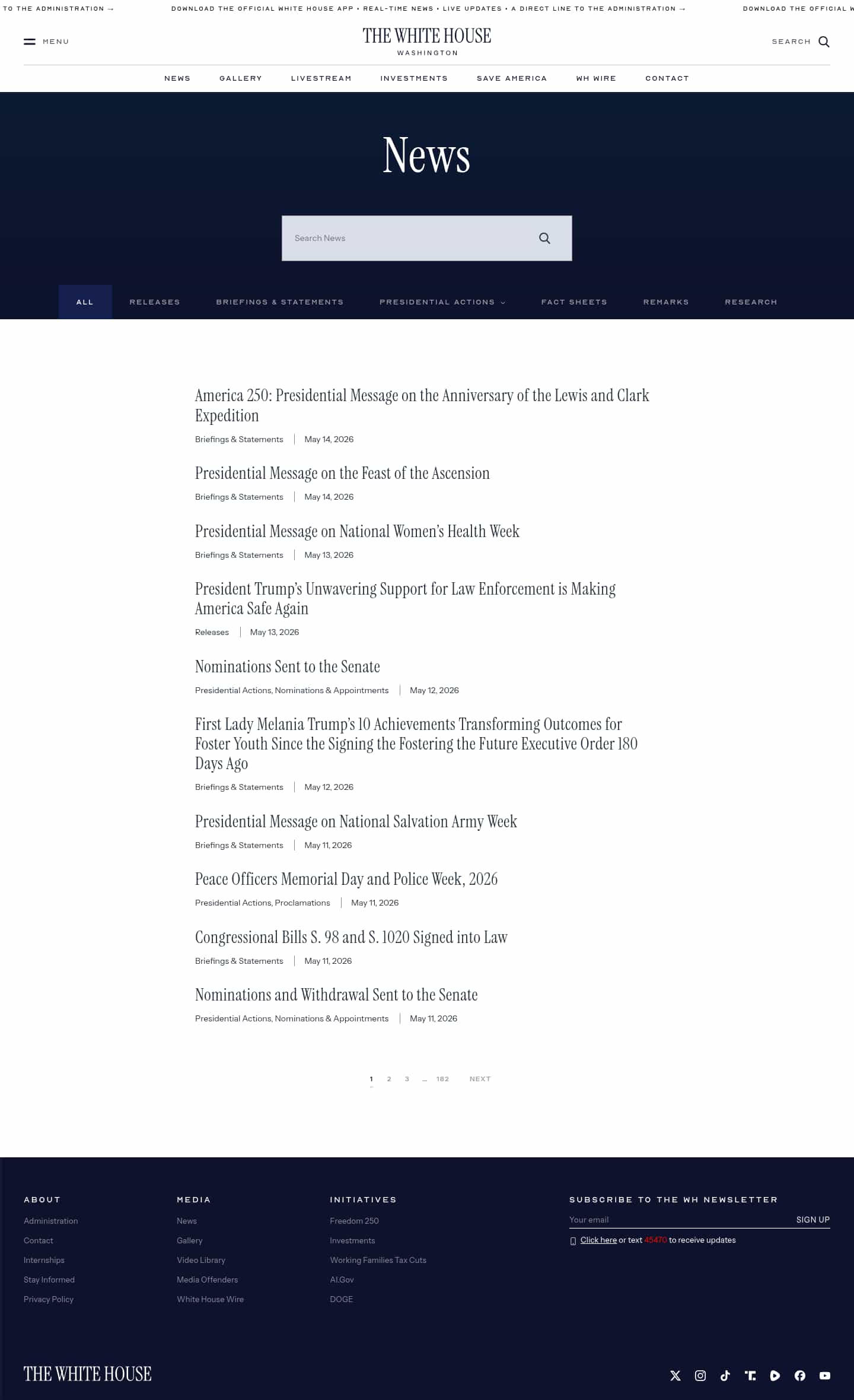 Latest website image capture