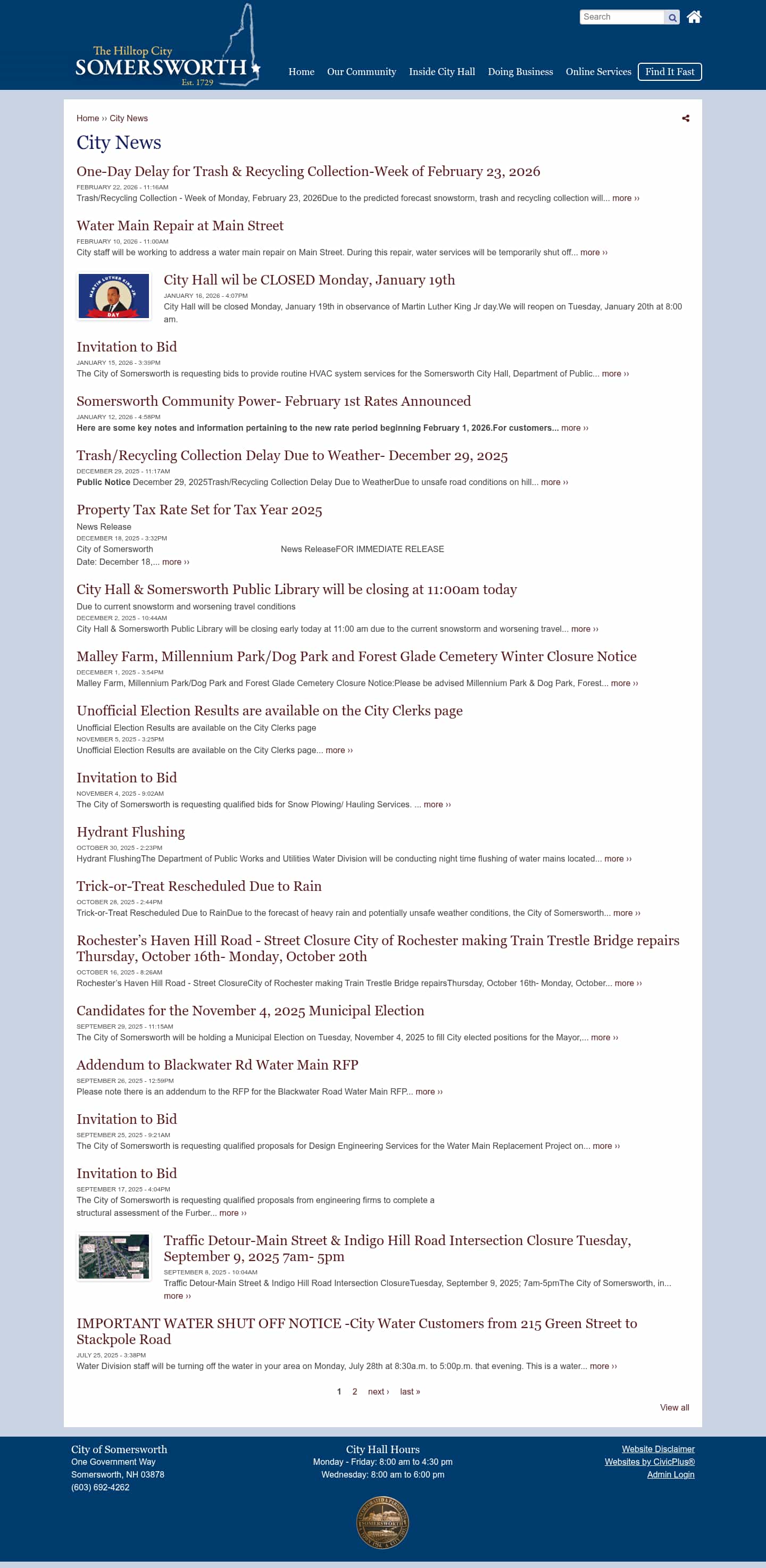 Latest website image capture