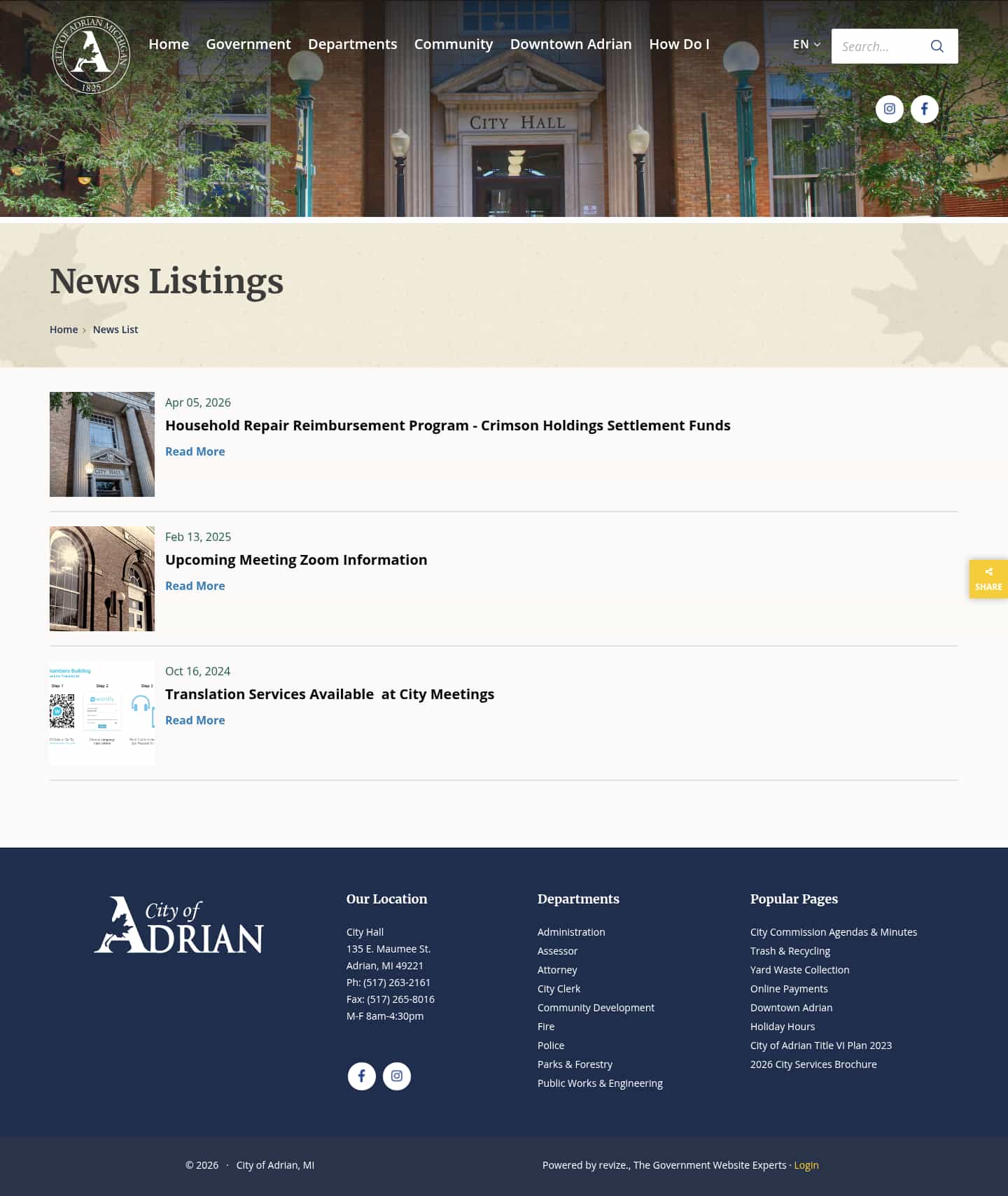 Latest website image capture