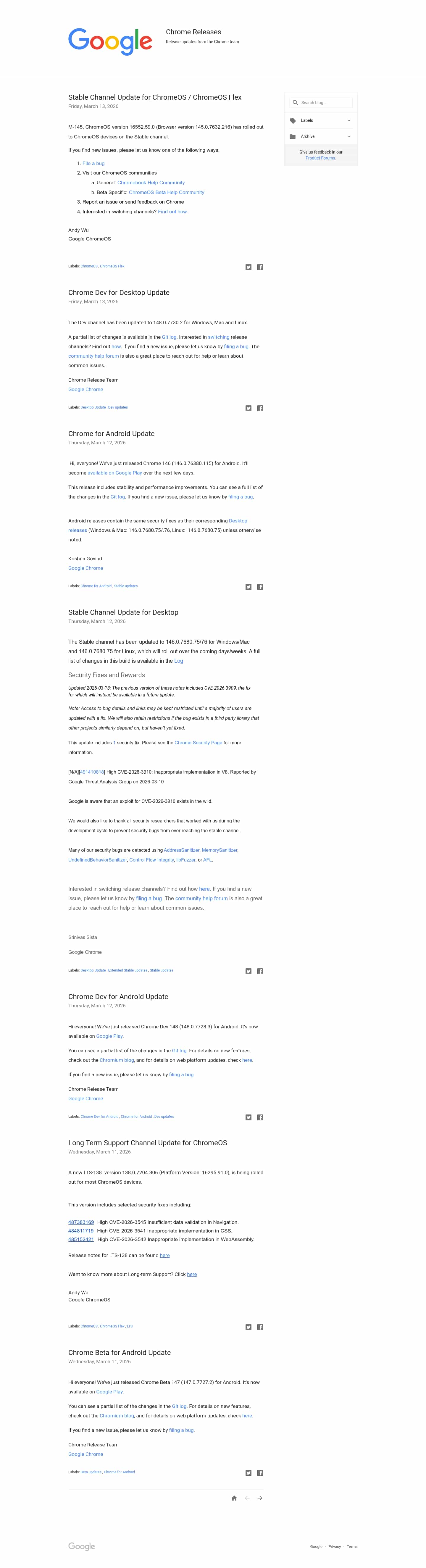 Latest website image capture