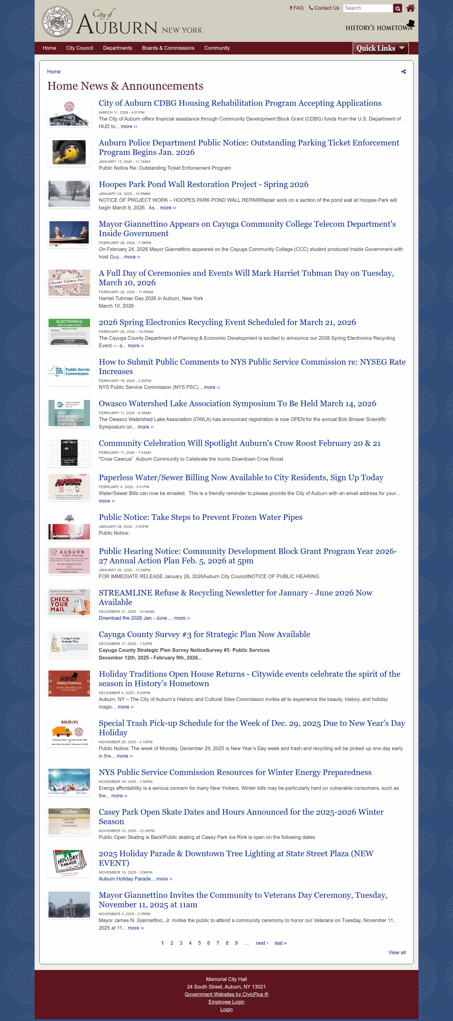 Latest website image capture