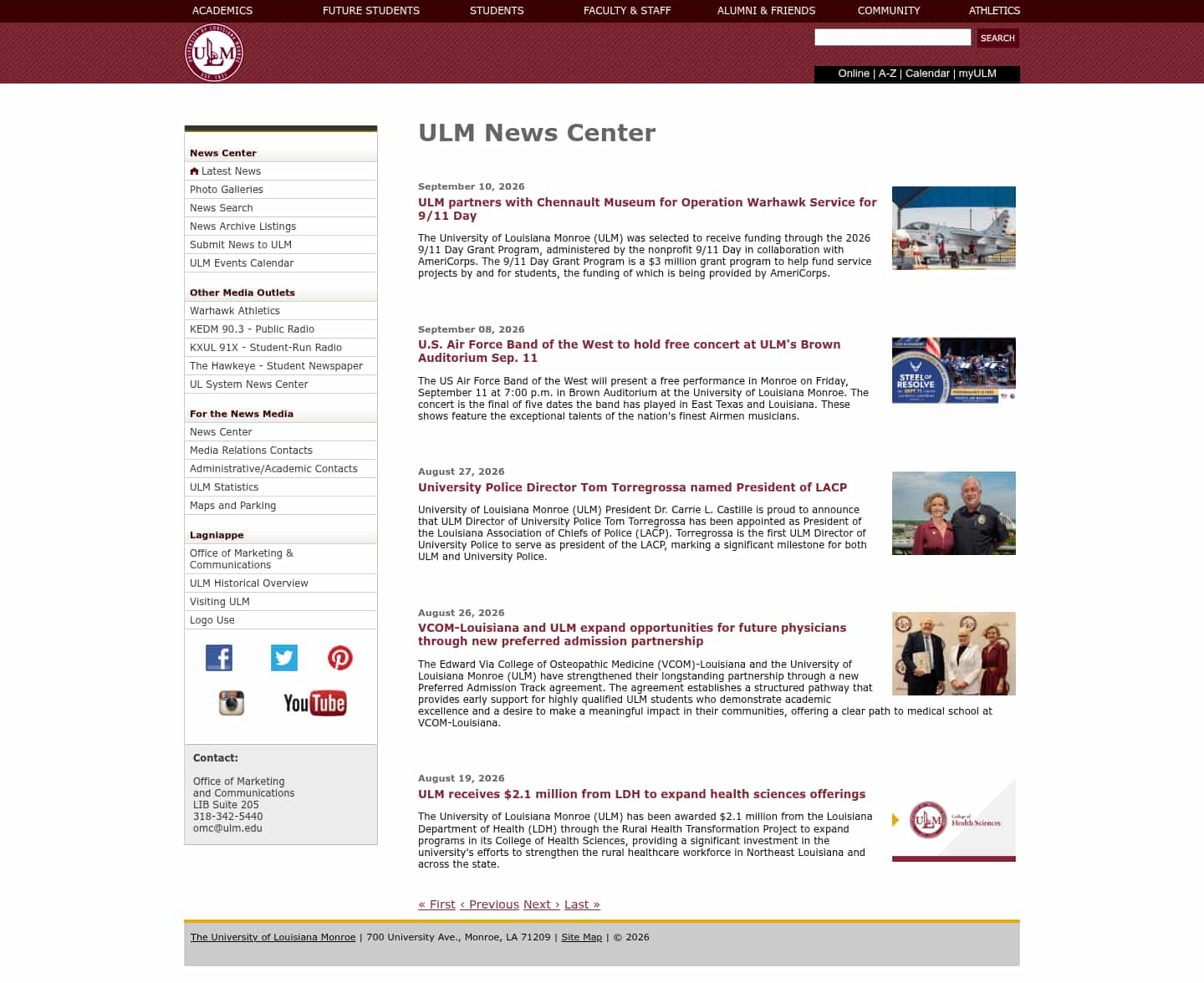 Latest website image capture