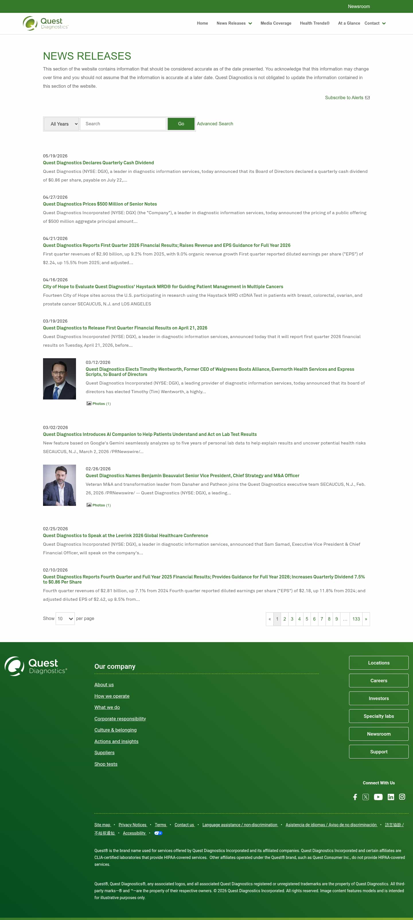 Latest website image capture