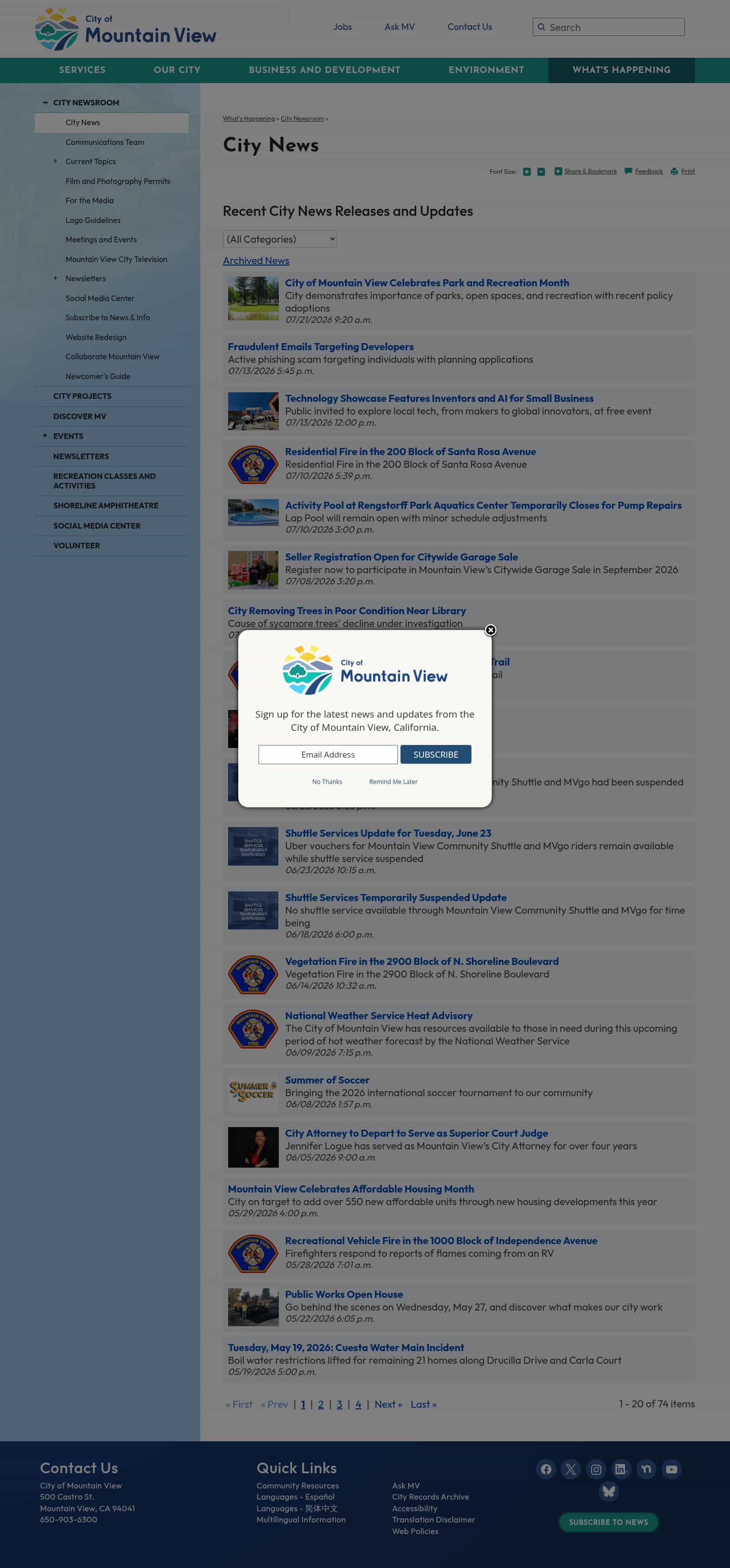 Latest website image capture
