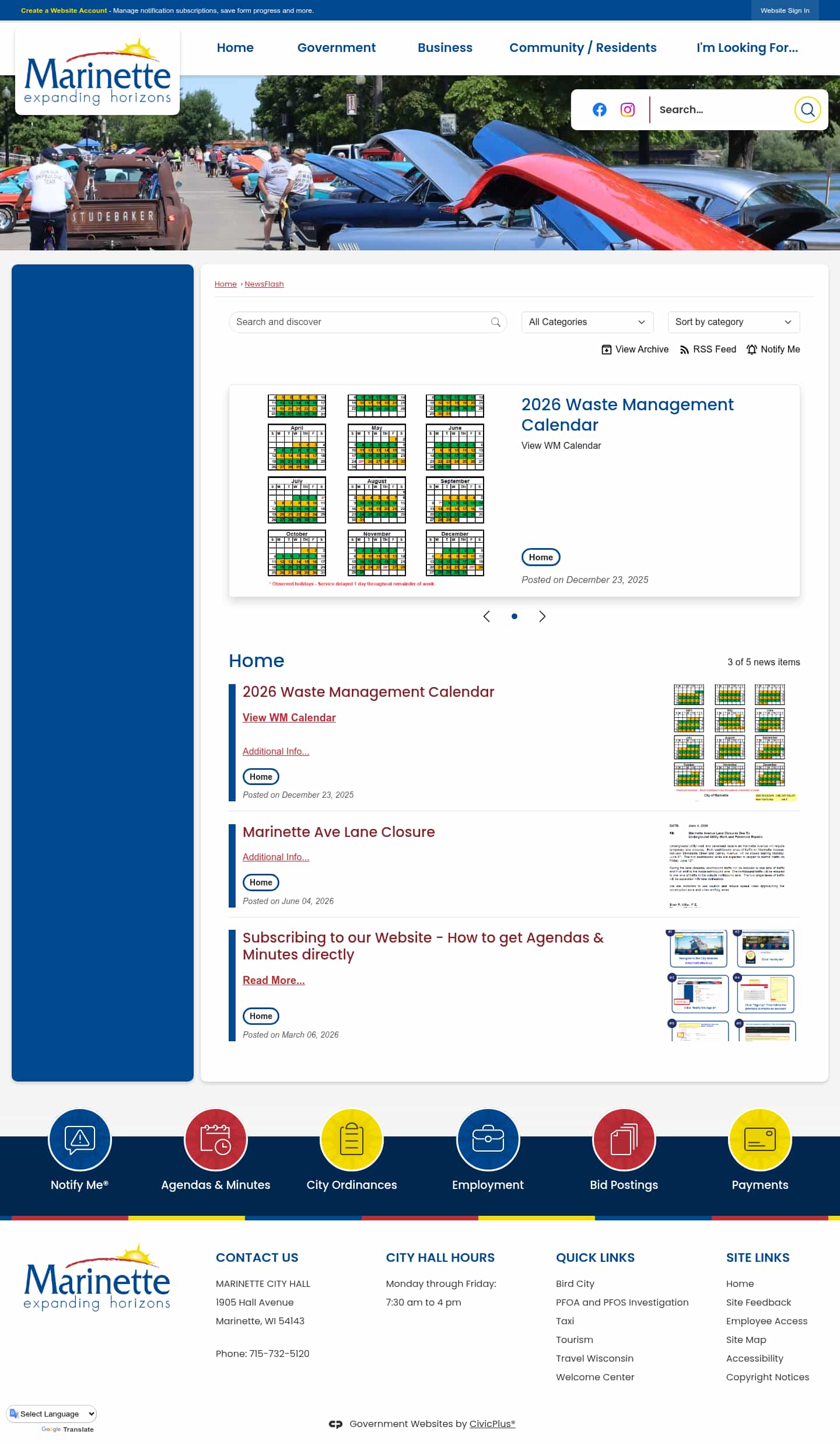 Latest website image capture