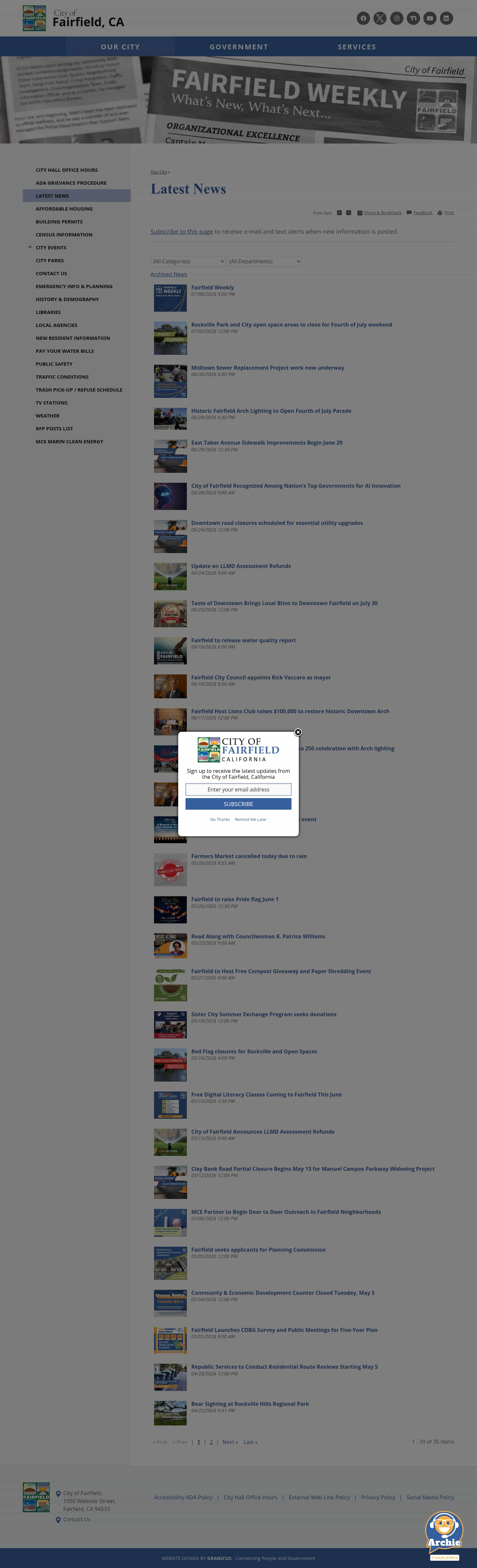 Latest website image capture