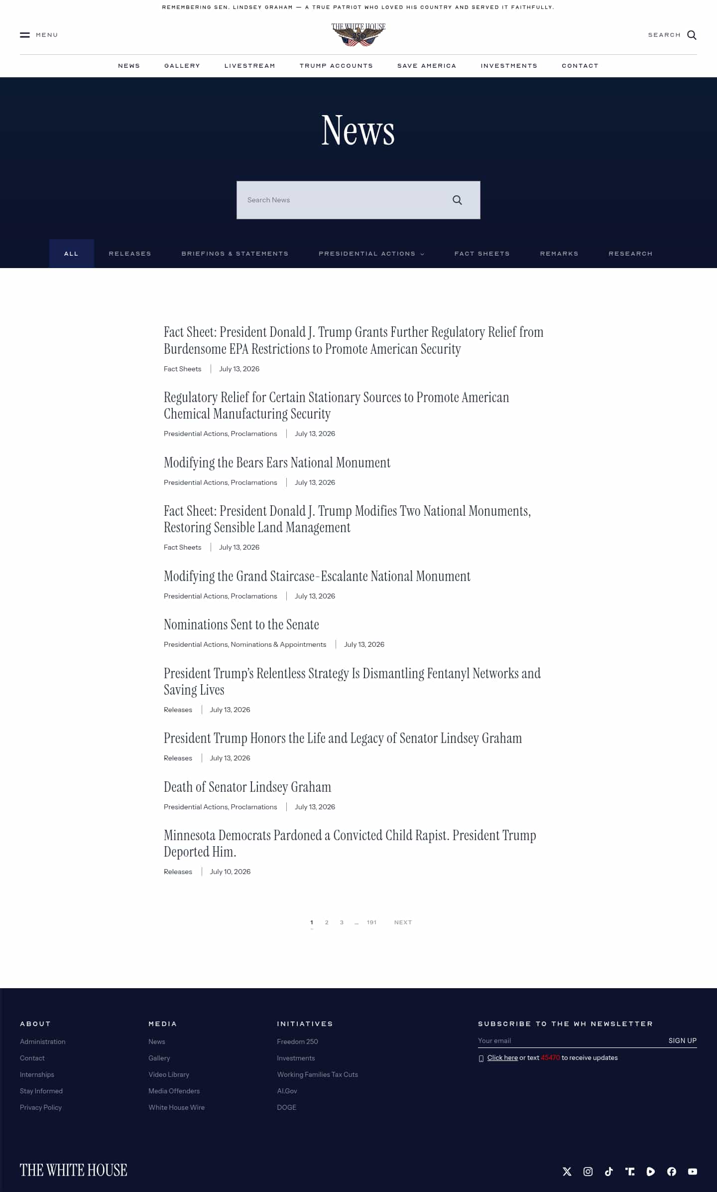 Latest website image capture