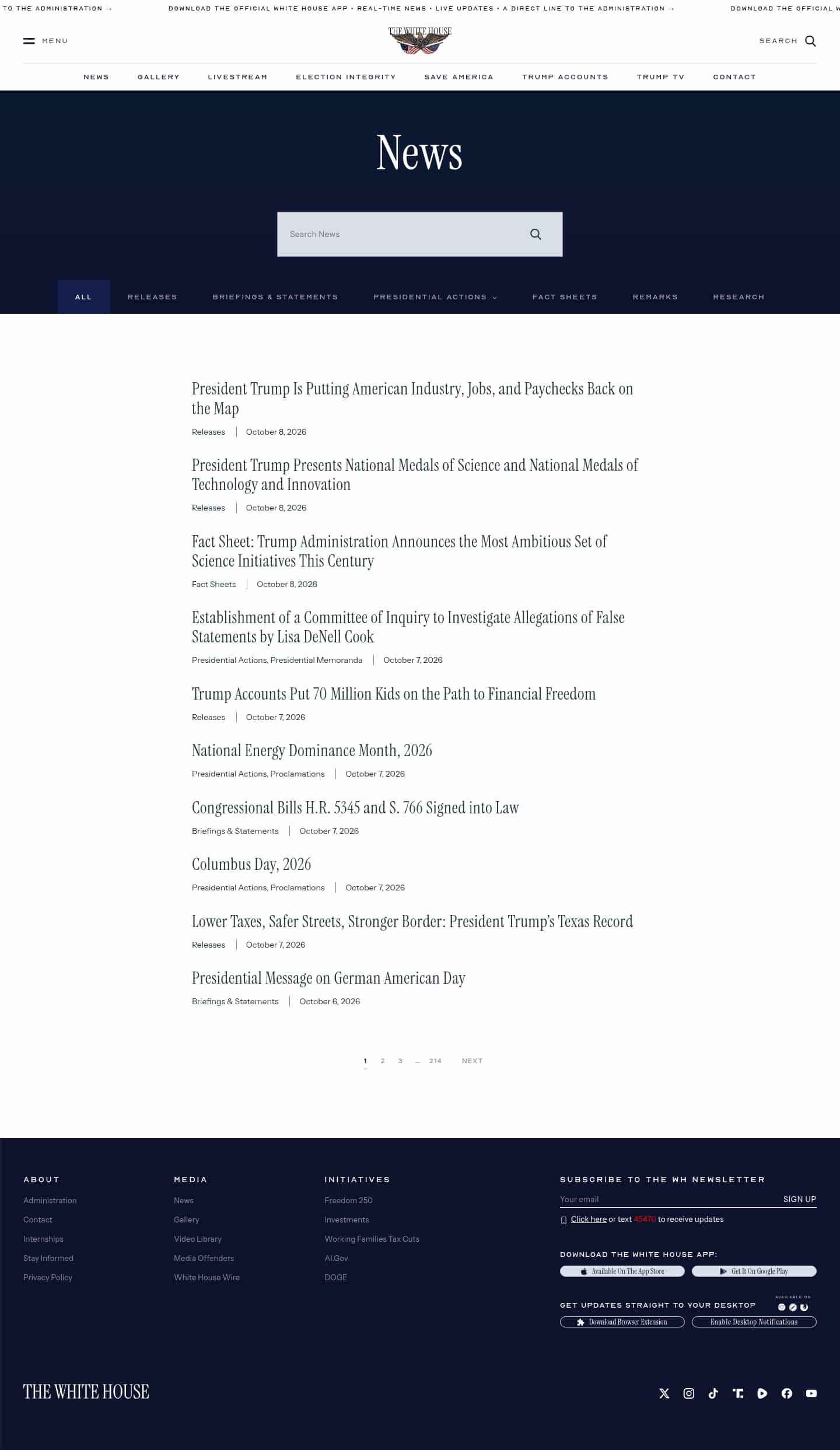 Latest website image capture