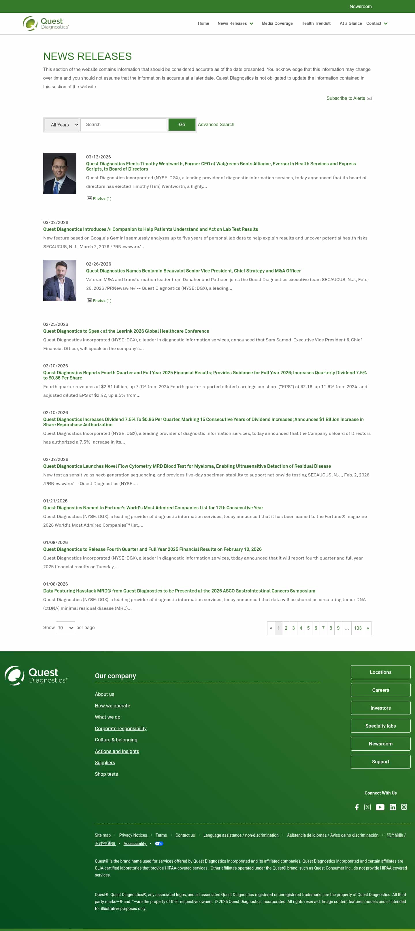 Latest website image capture