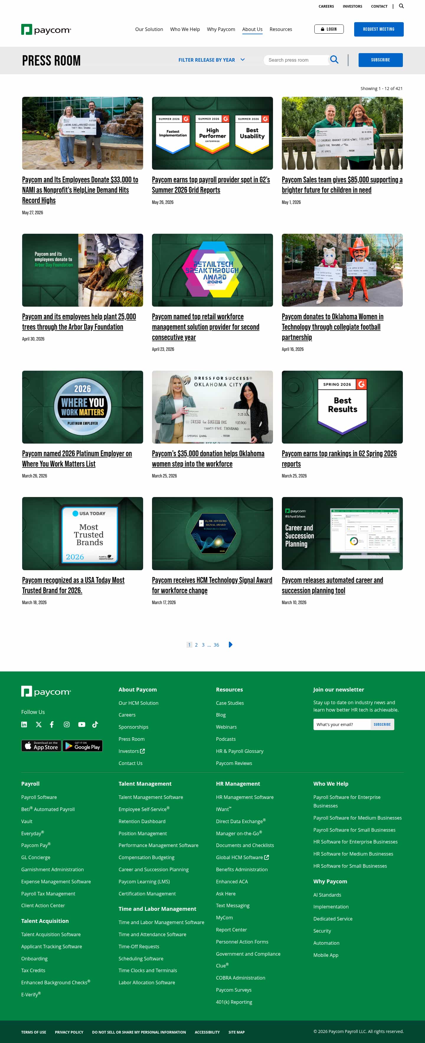 Latest website image capture
