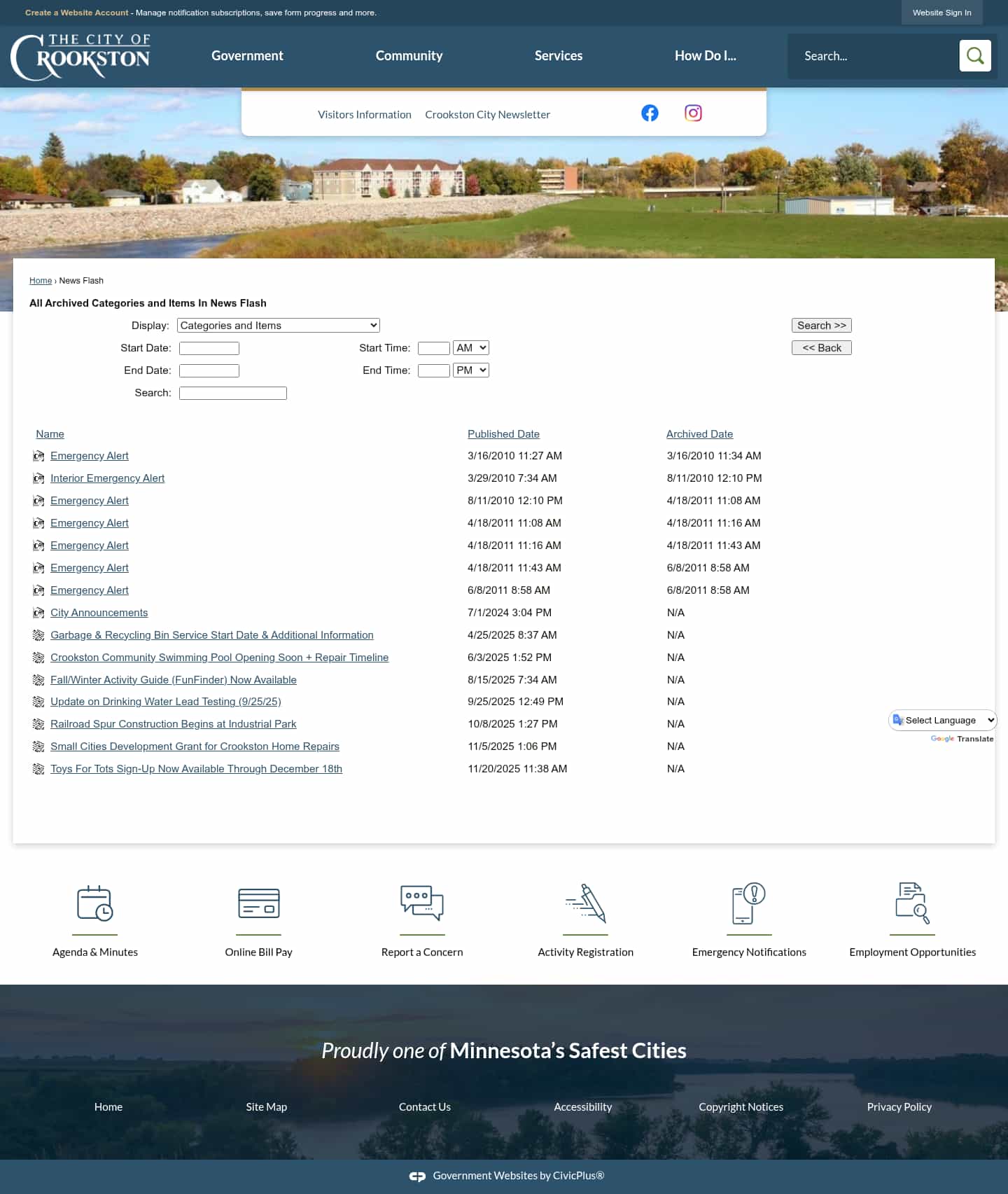 Latest website image capture