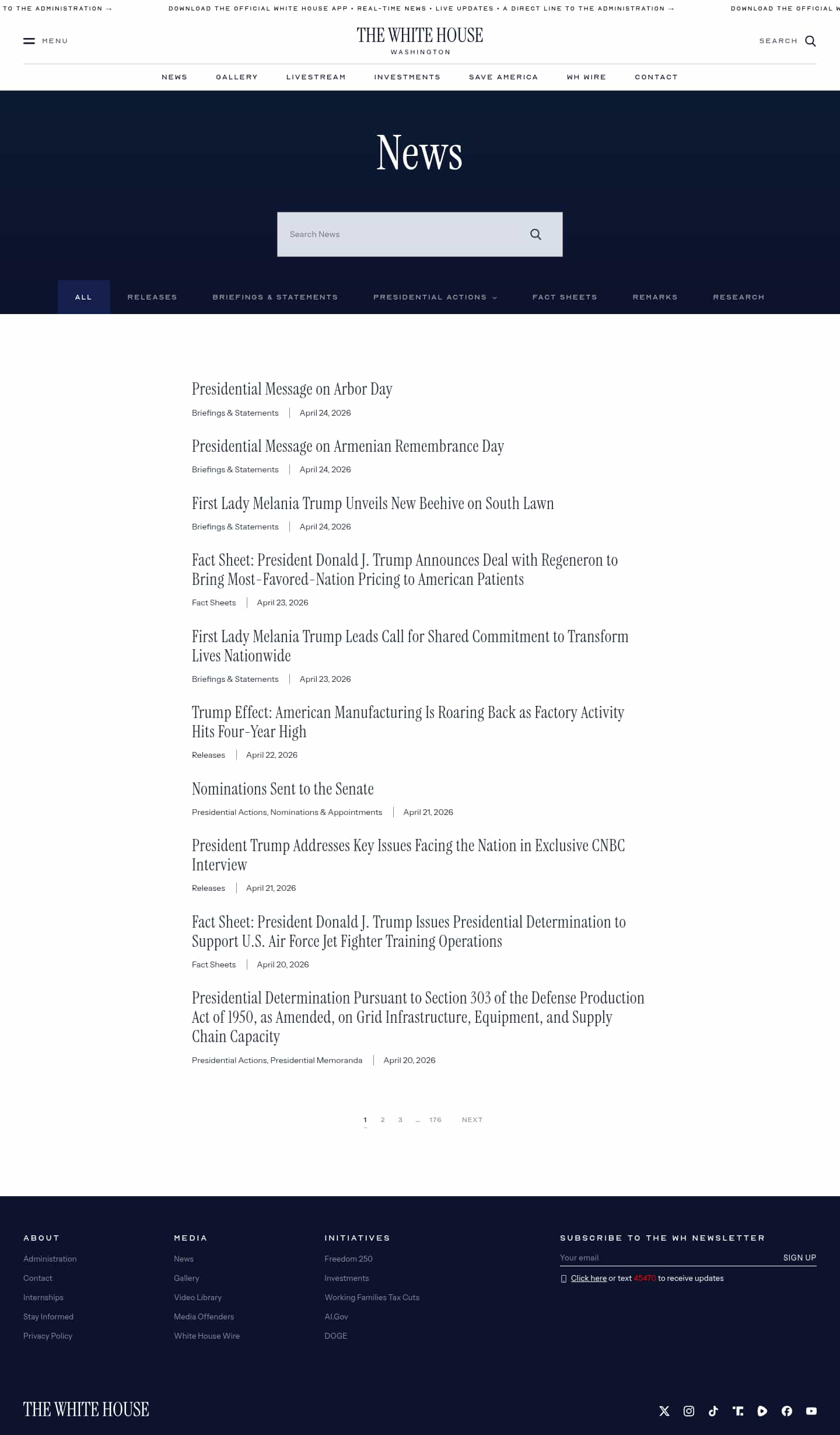 Latest website image capture