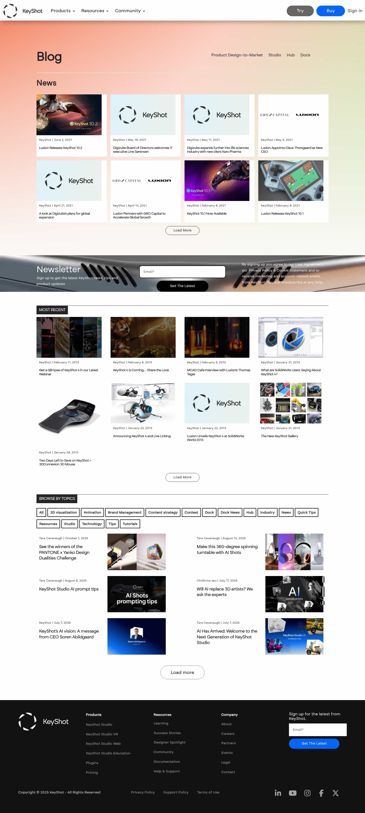 Latest website image capture