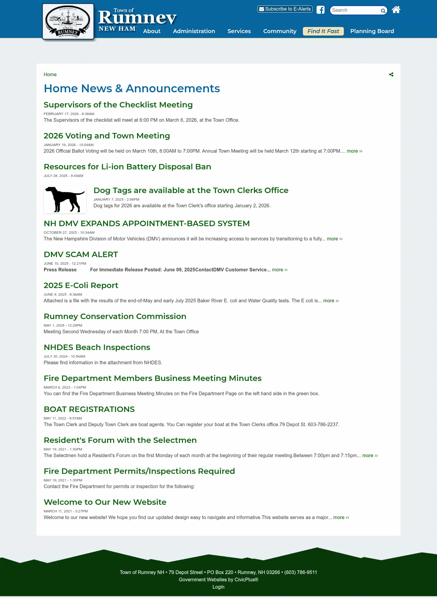 Latest website image capture