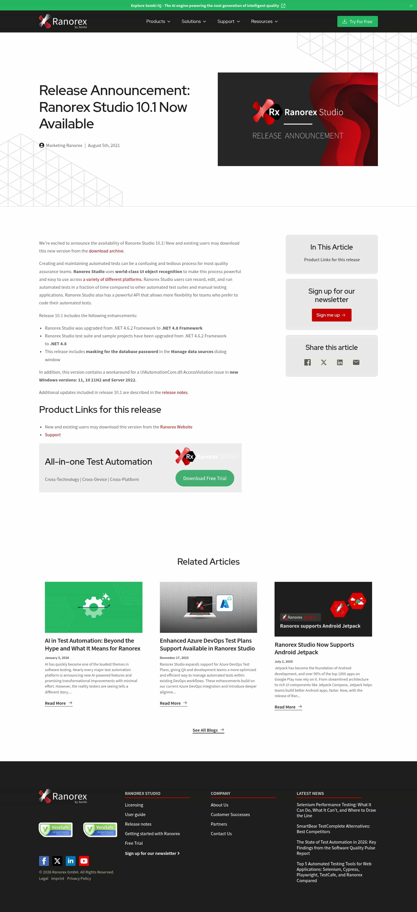 Latest website image capture