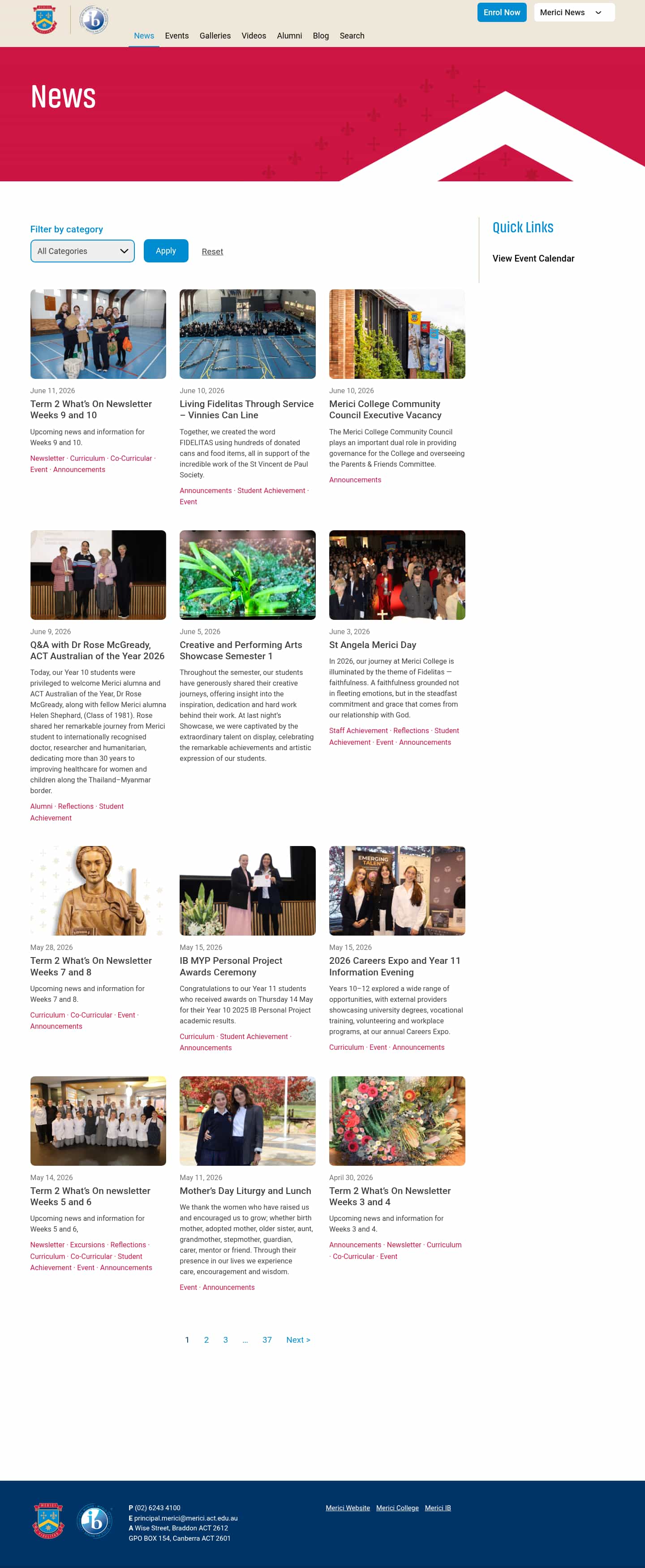 Latest website image capture