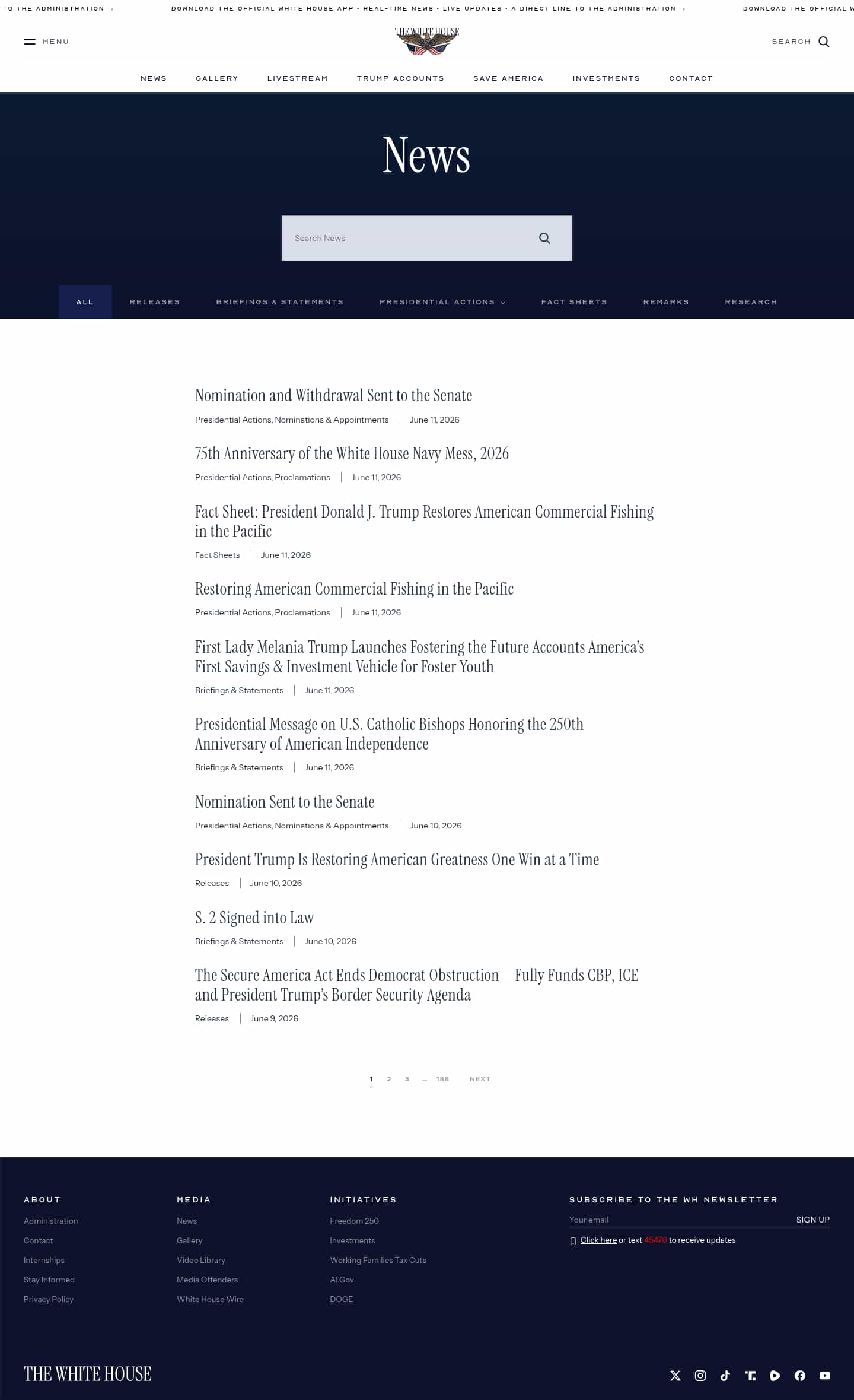 Latest website image capture