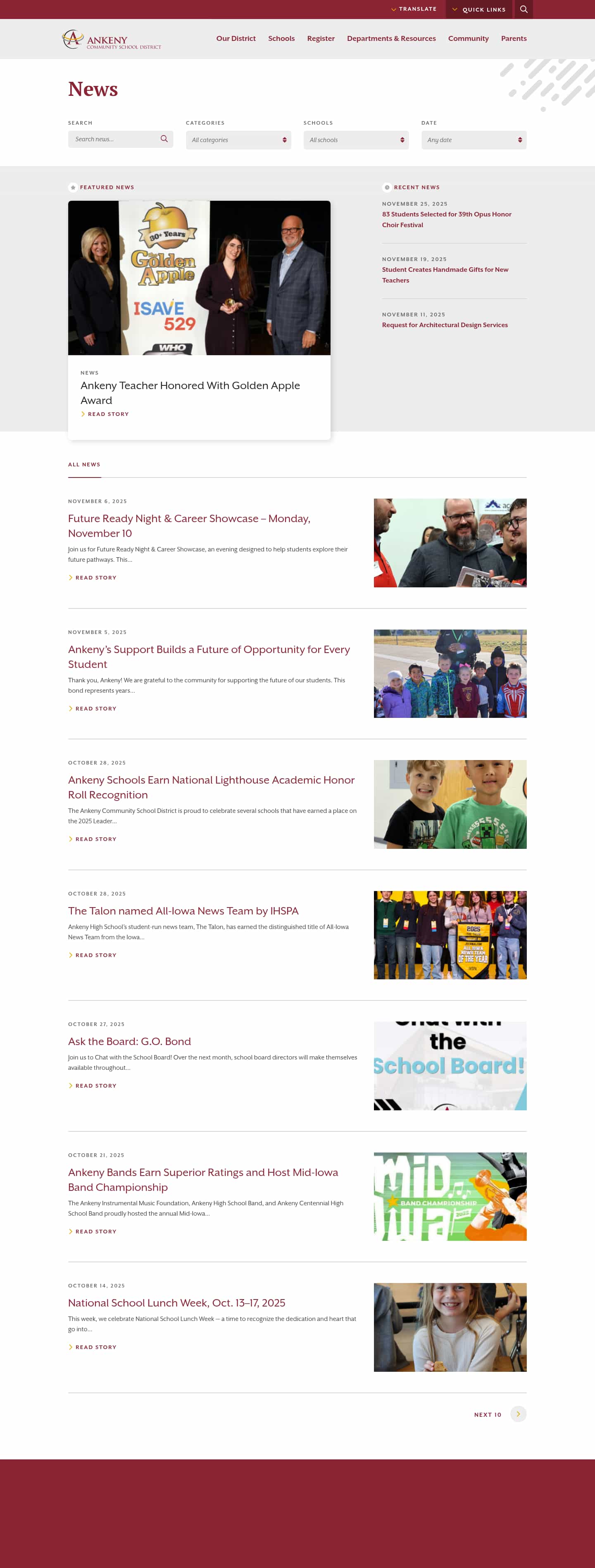 Latest website image capture