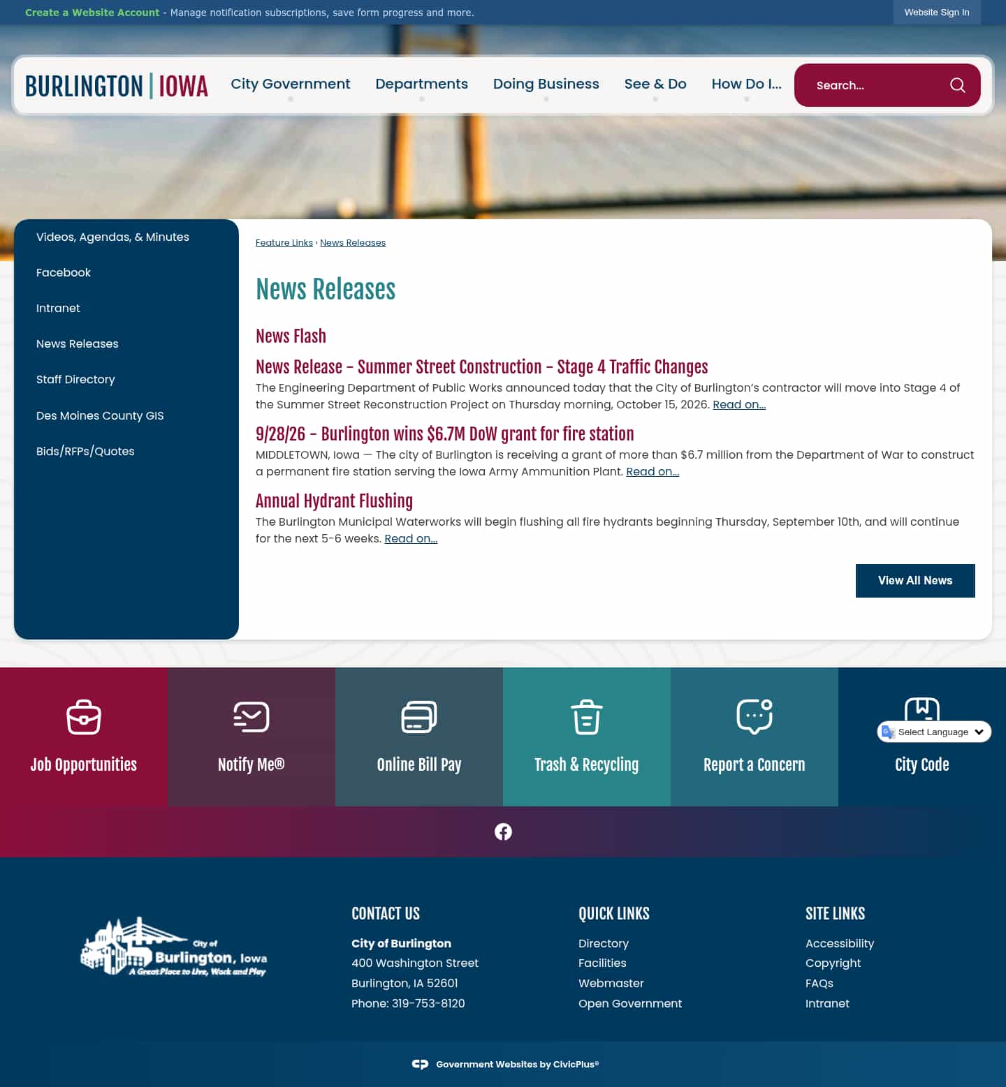 Latest website image capture
