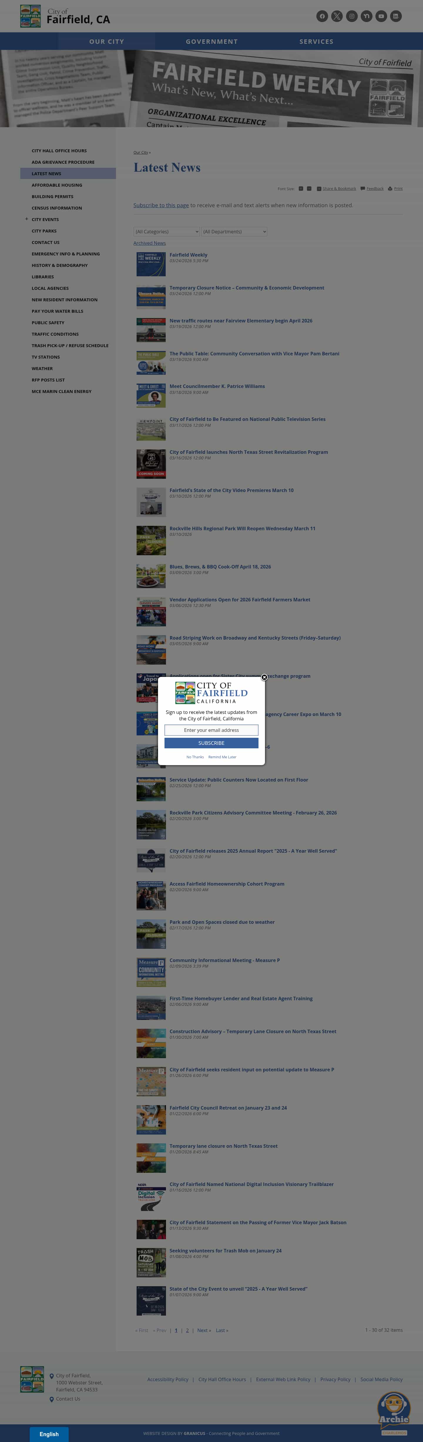 Latest website image capture
