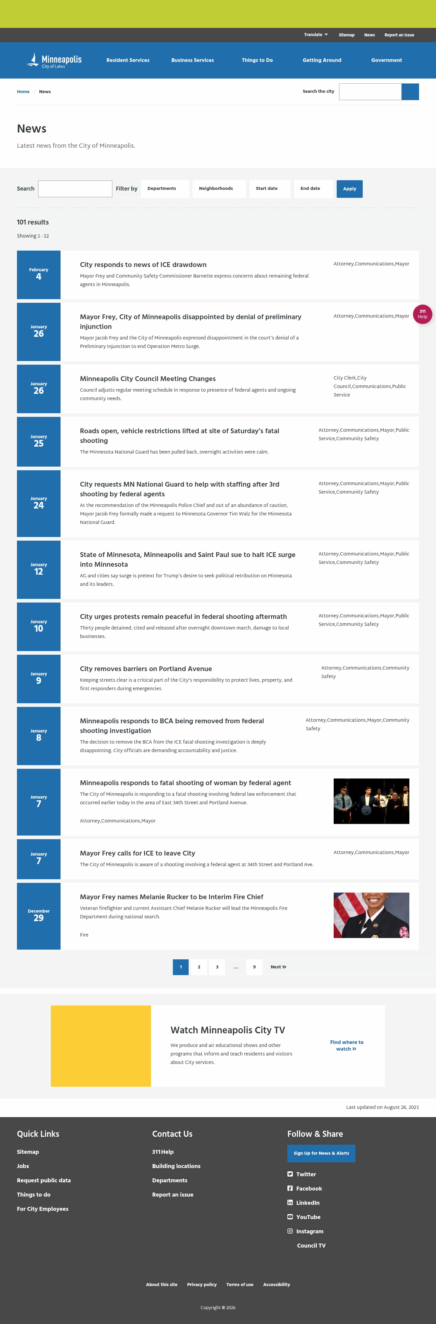 Latest website image capture