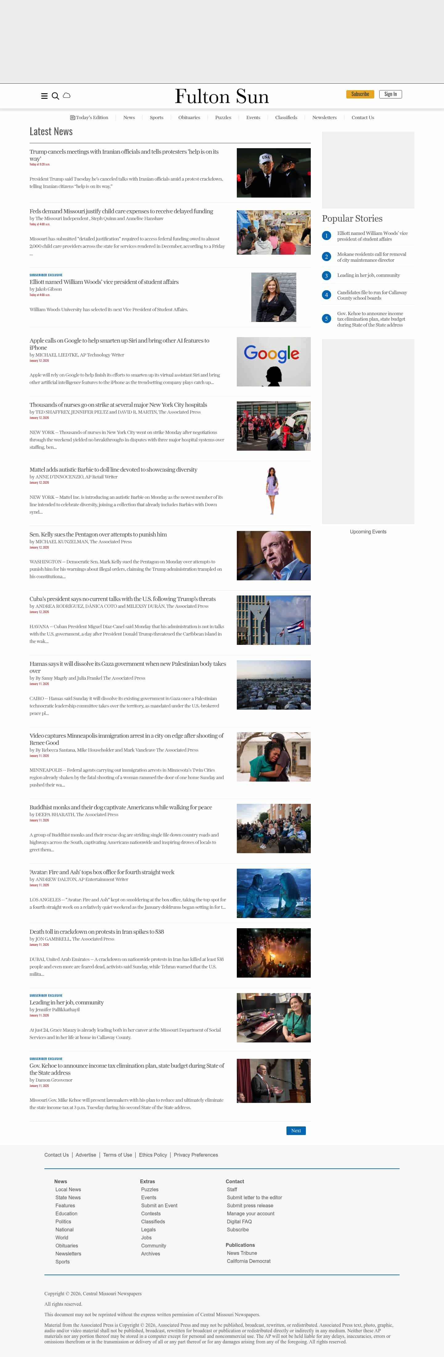 Latest website image capture