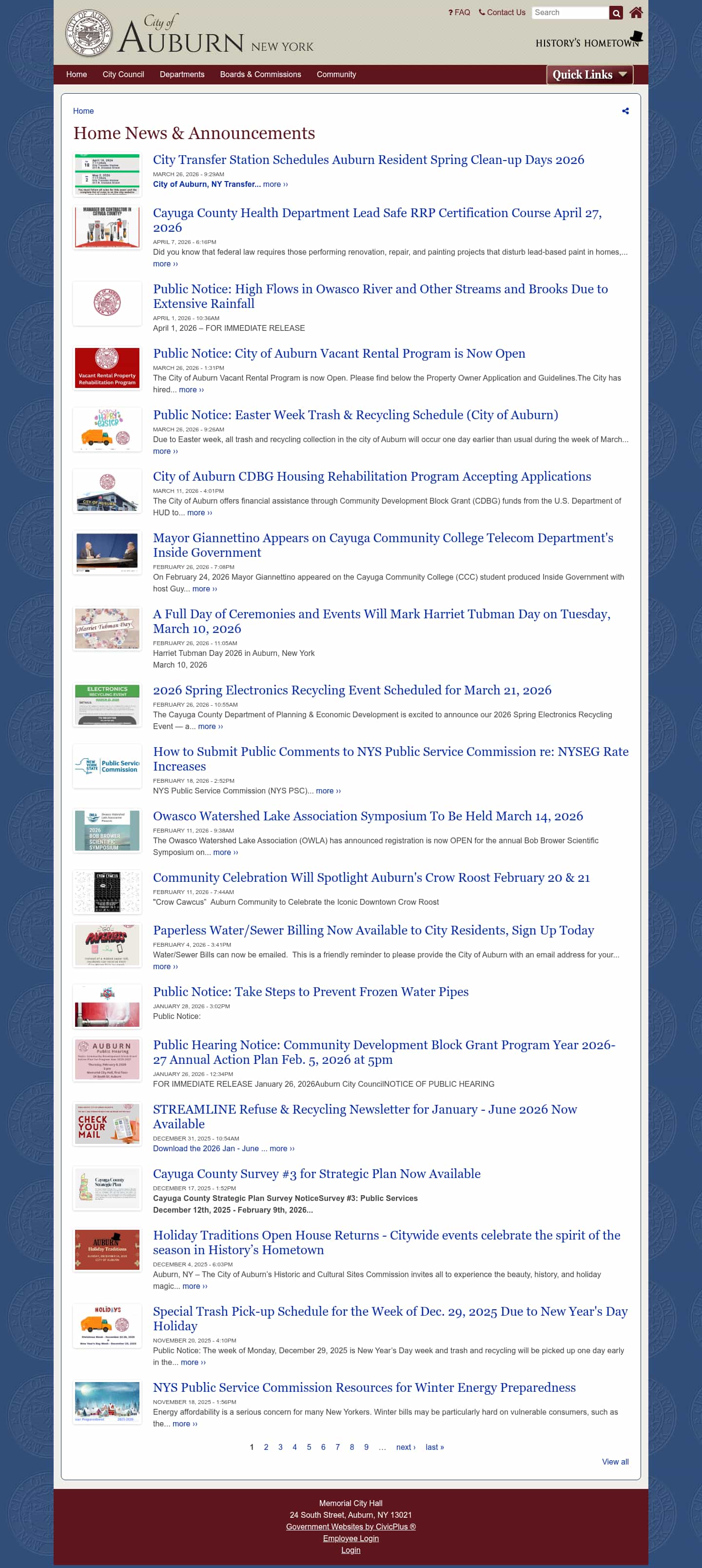 Latest website image capture