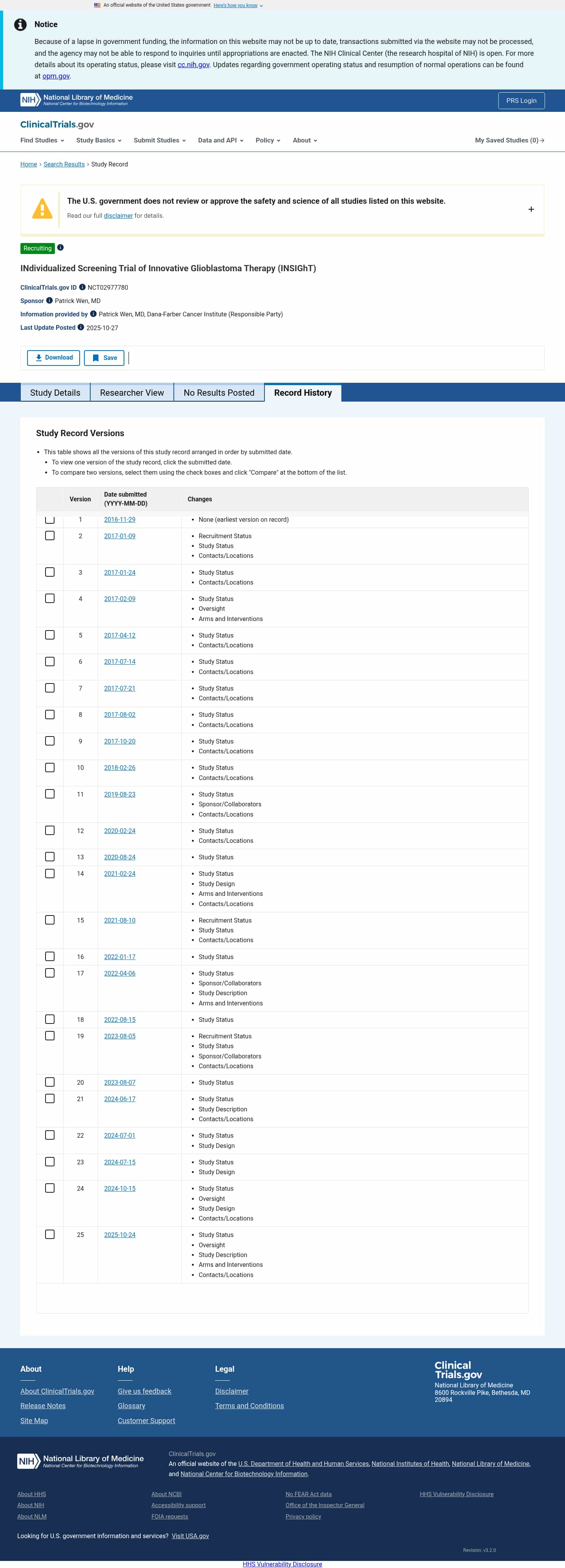Latest website image capture