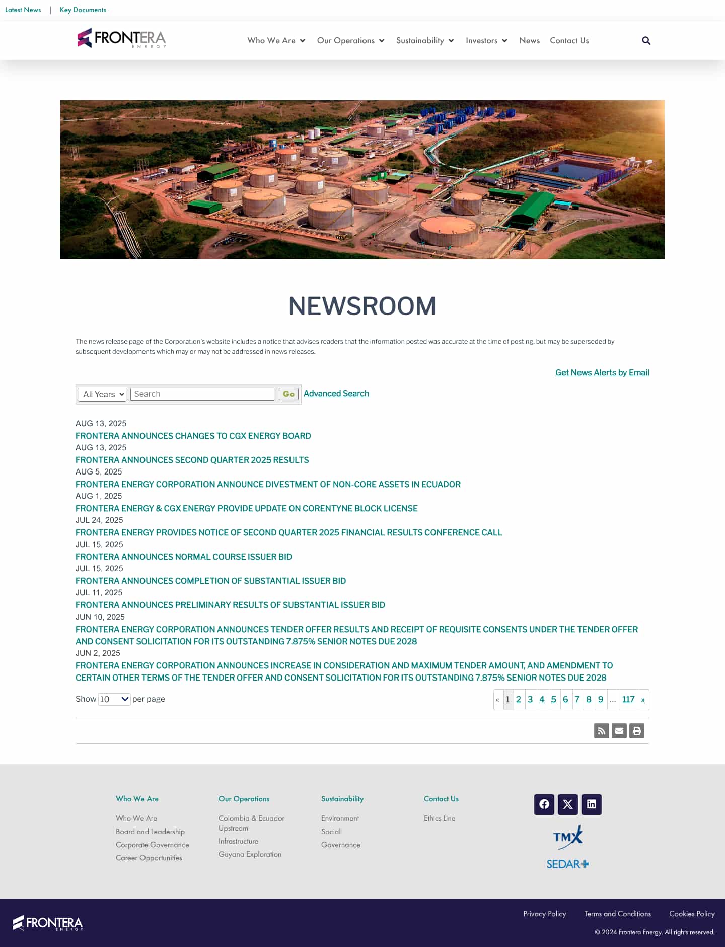Latest website image capture