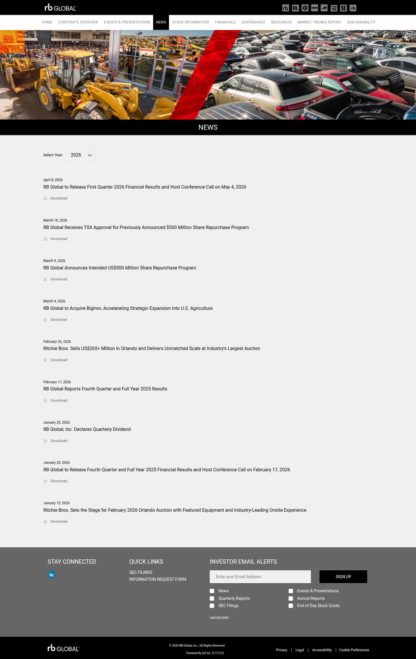 Latest website image capture