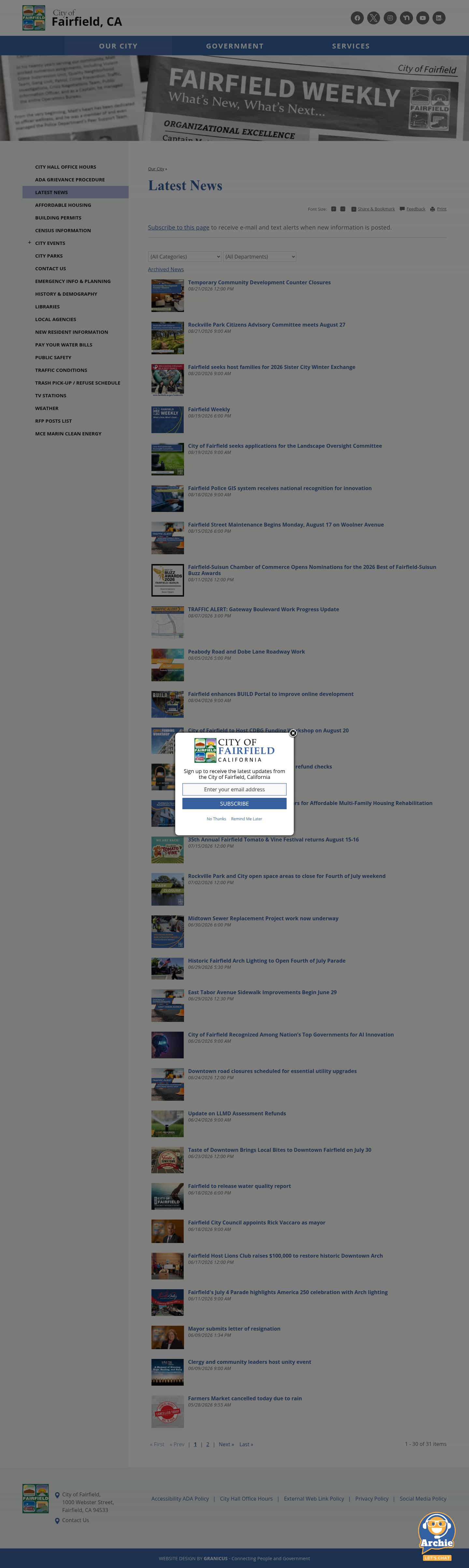 Latest website image capture